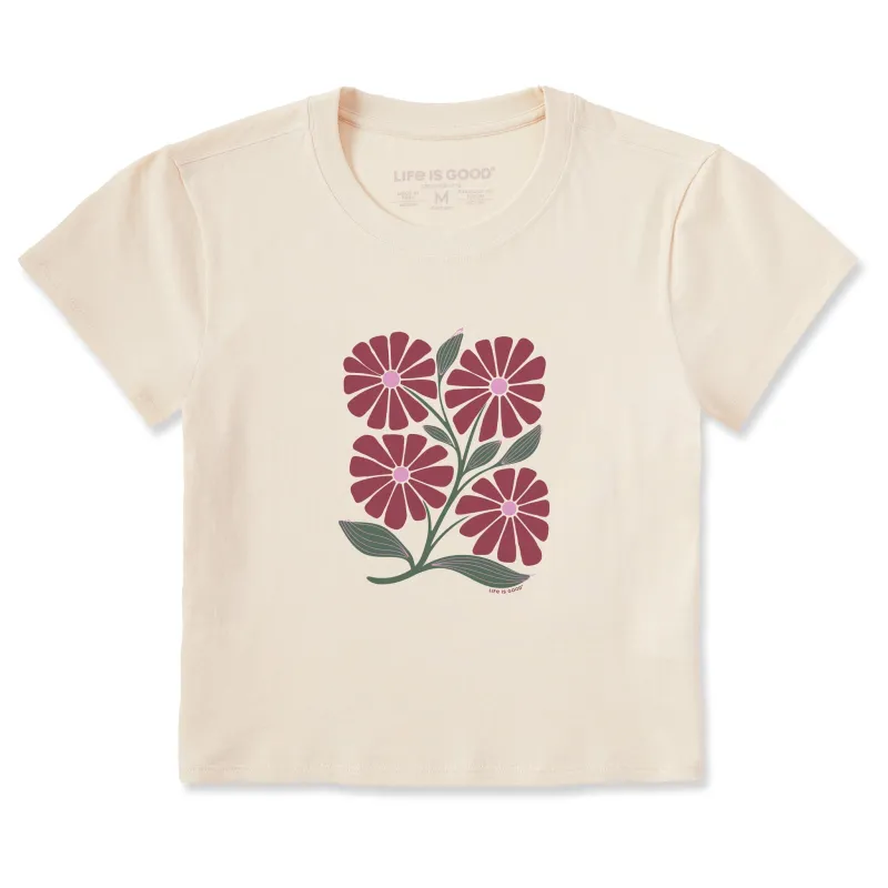 Women's Four Flowers Crusher-LITE Shrunken Tee sold by Life is Good