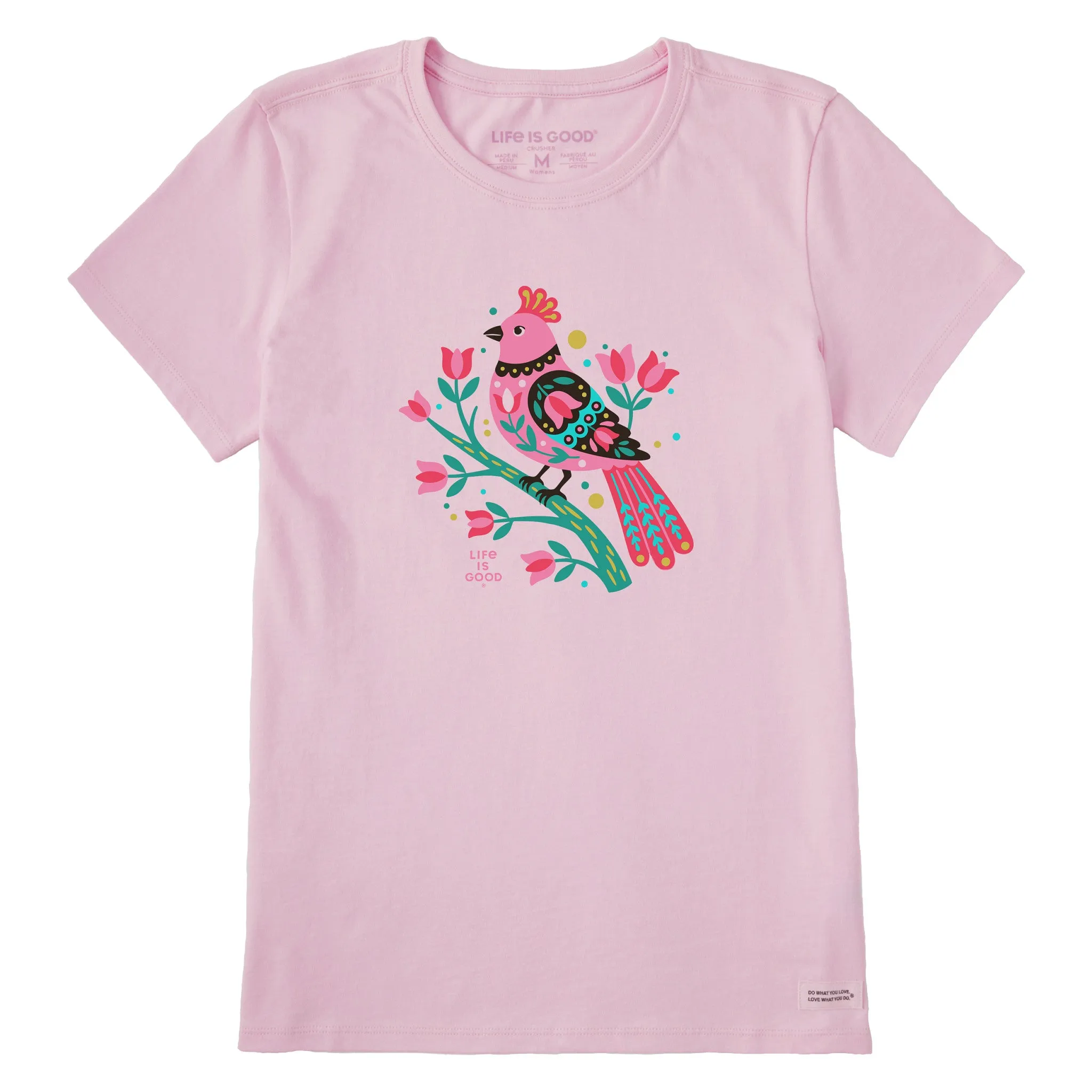 Women's Flower Bird Short Sleeve Crusher Tee sold by Life is Good