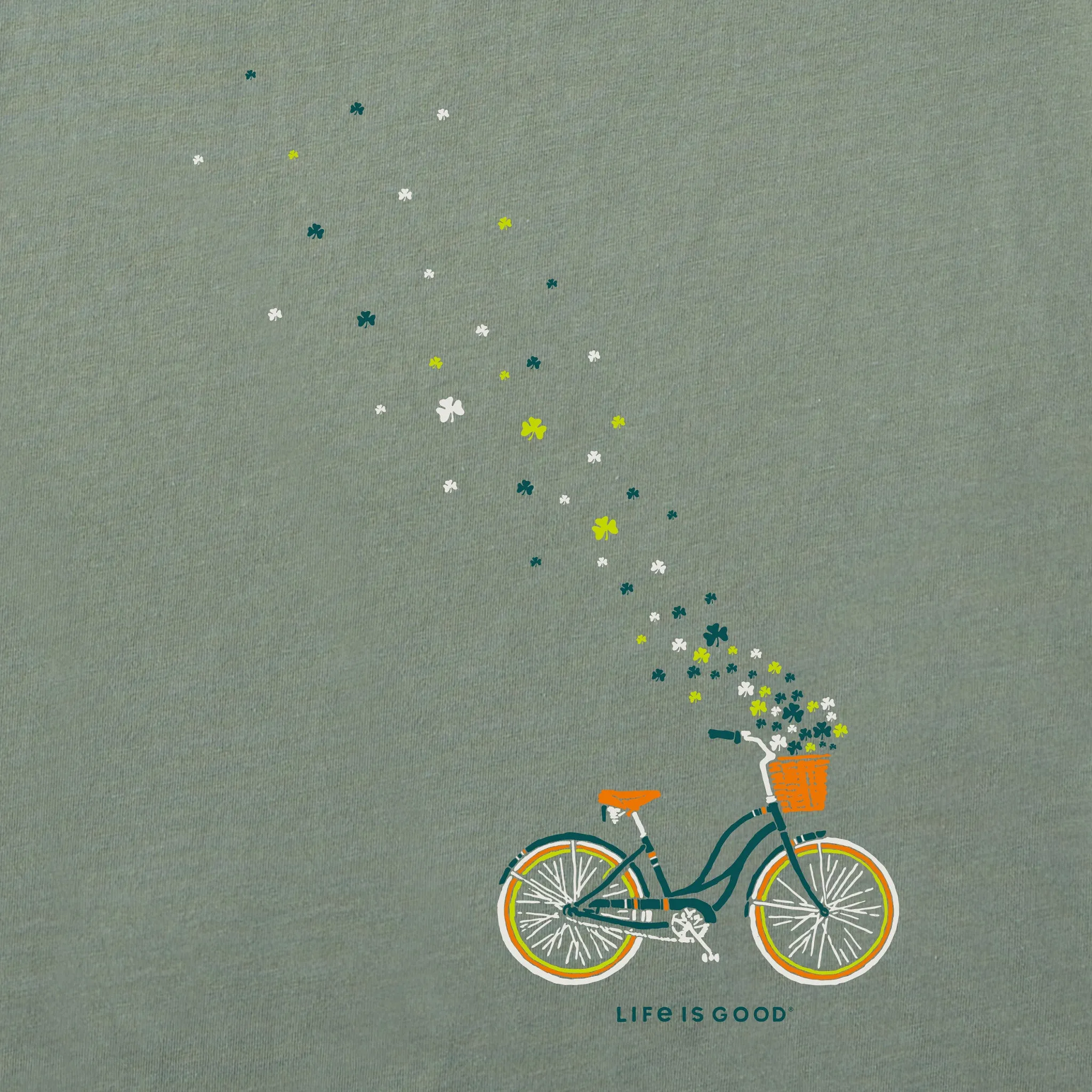 Women's Irish Bicycle Clovers Long Sleeve Crusher Tee sold by Life is Good product image thumbnail 2