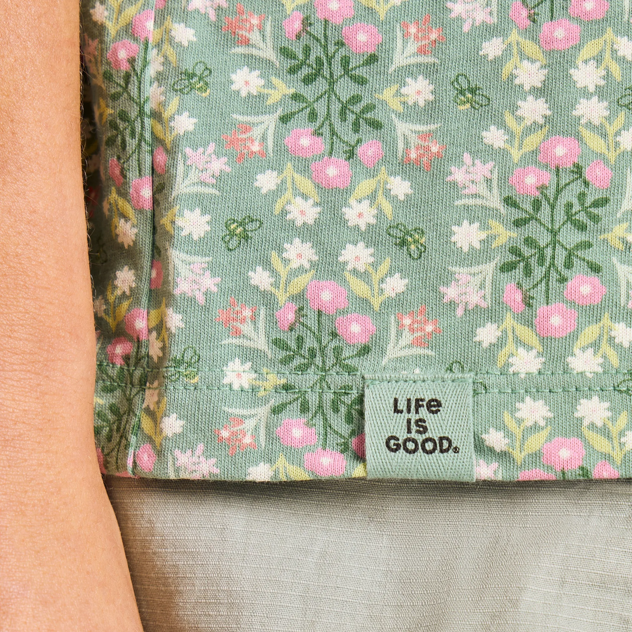 Women's Flower Garden Pattern Crusher-LITE Easy Tee sold by Life is Good product image thumbnail 4