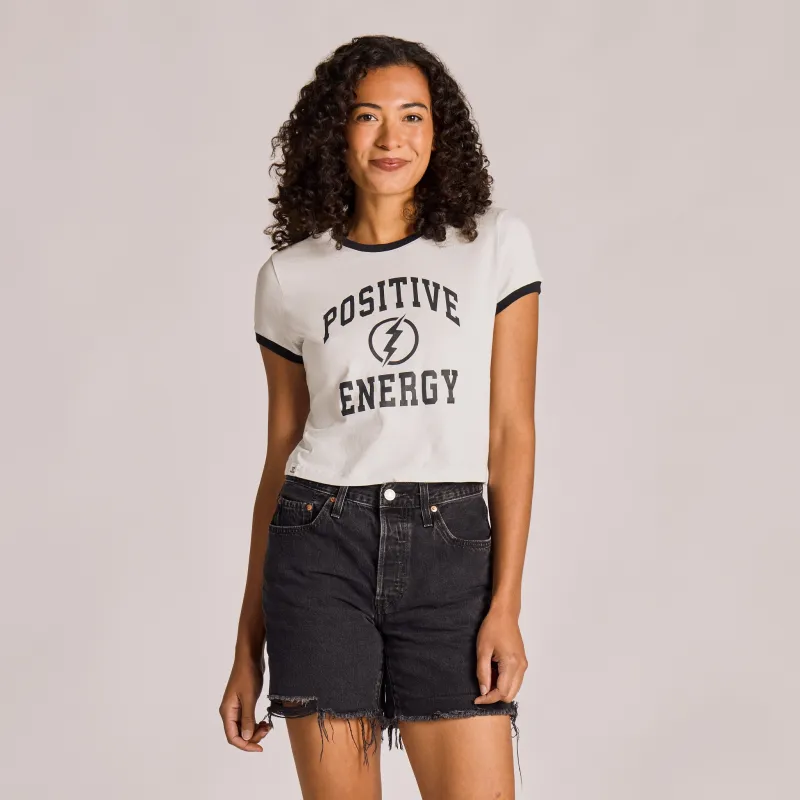 Women's Positive Energy Bolt Crusher-LITE Shrunken Ringer Tee sold by Life is Good