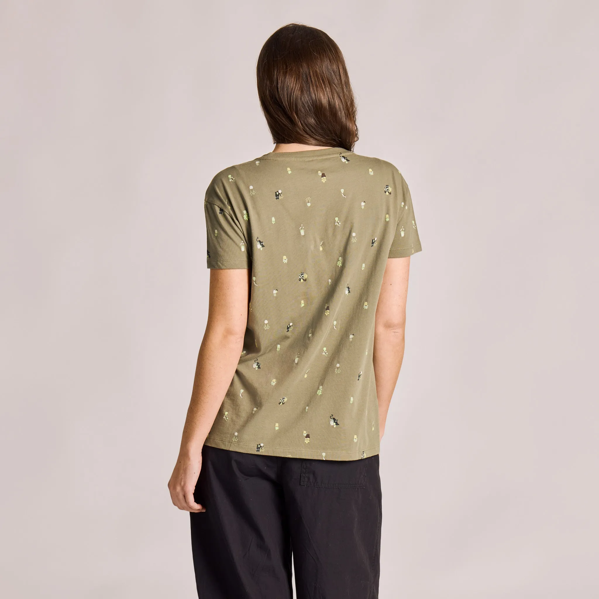 Women's Cats and Plants Pattern Crusher-LITE Easy Vee sold by Life is Good product image thumbnail 3