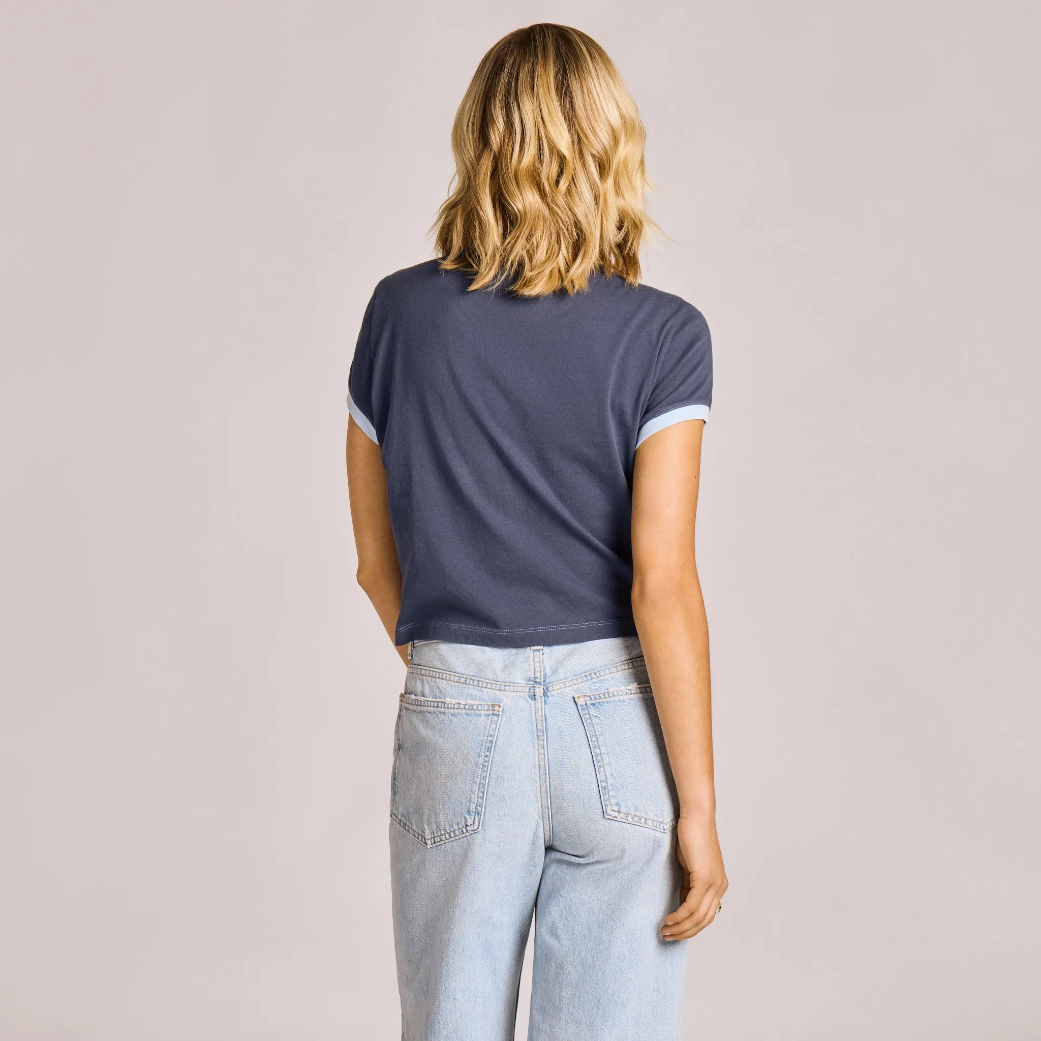 Women's Sunny Days Ahead Sun Crusher-LITE Shrunken Ringer Tee sold by Life is Good product image thumbnail 3