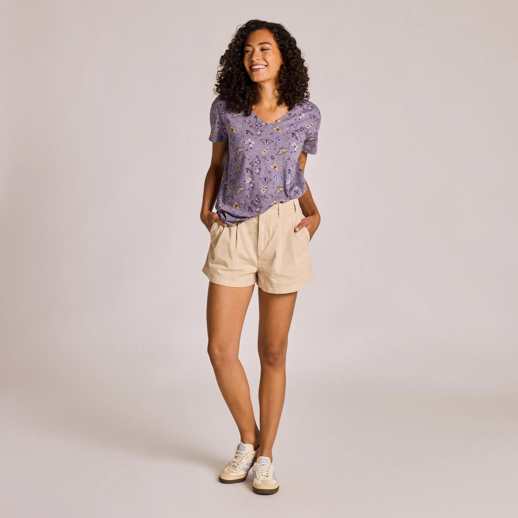 Women's Butterfly Garden Pattern Crusher-LITE Easy Vee sold by Life is Good product image thumbnail 5