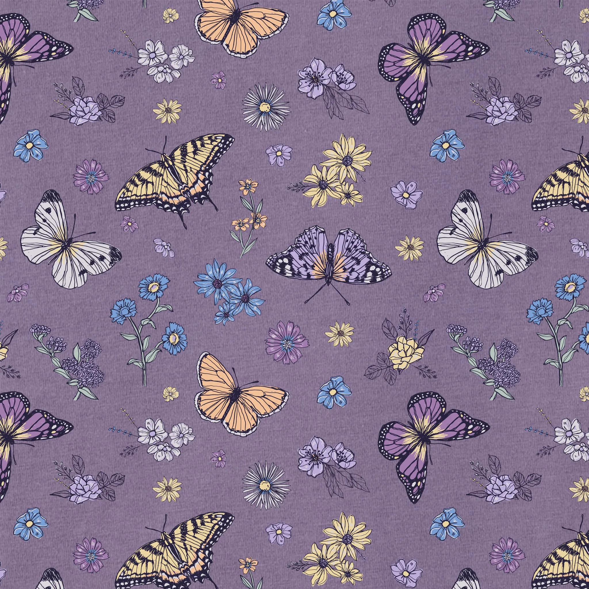 Women's Butterfly Garden Pattern Crusher-LITE Easy Vee sold by Life is Good product image thumbnail 2