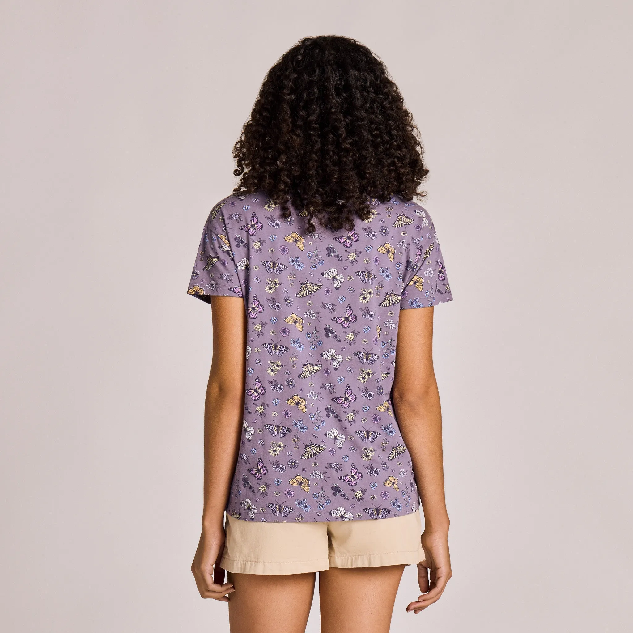 Women's Butterfly Garden Pattern Crusher-LITE Easy Vee sold by Life is Good product image thumbnail 3