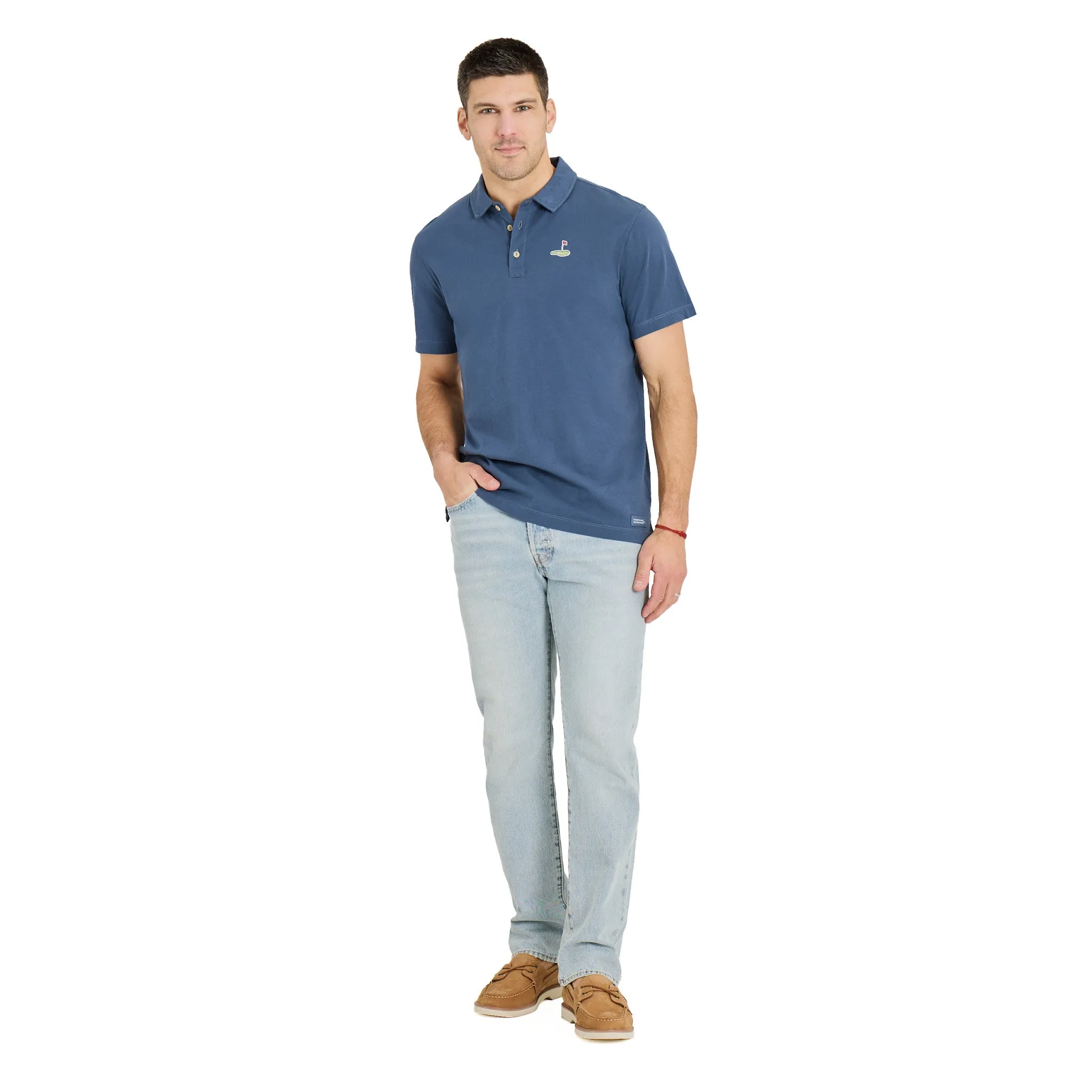 Men's LC Golf Flag Short Sleeve Crusher-LITE Polo sold by Life is Good product image thumbnail 5