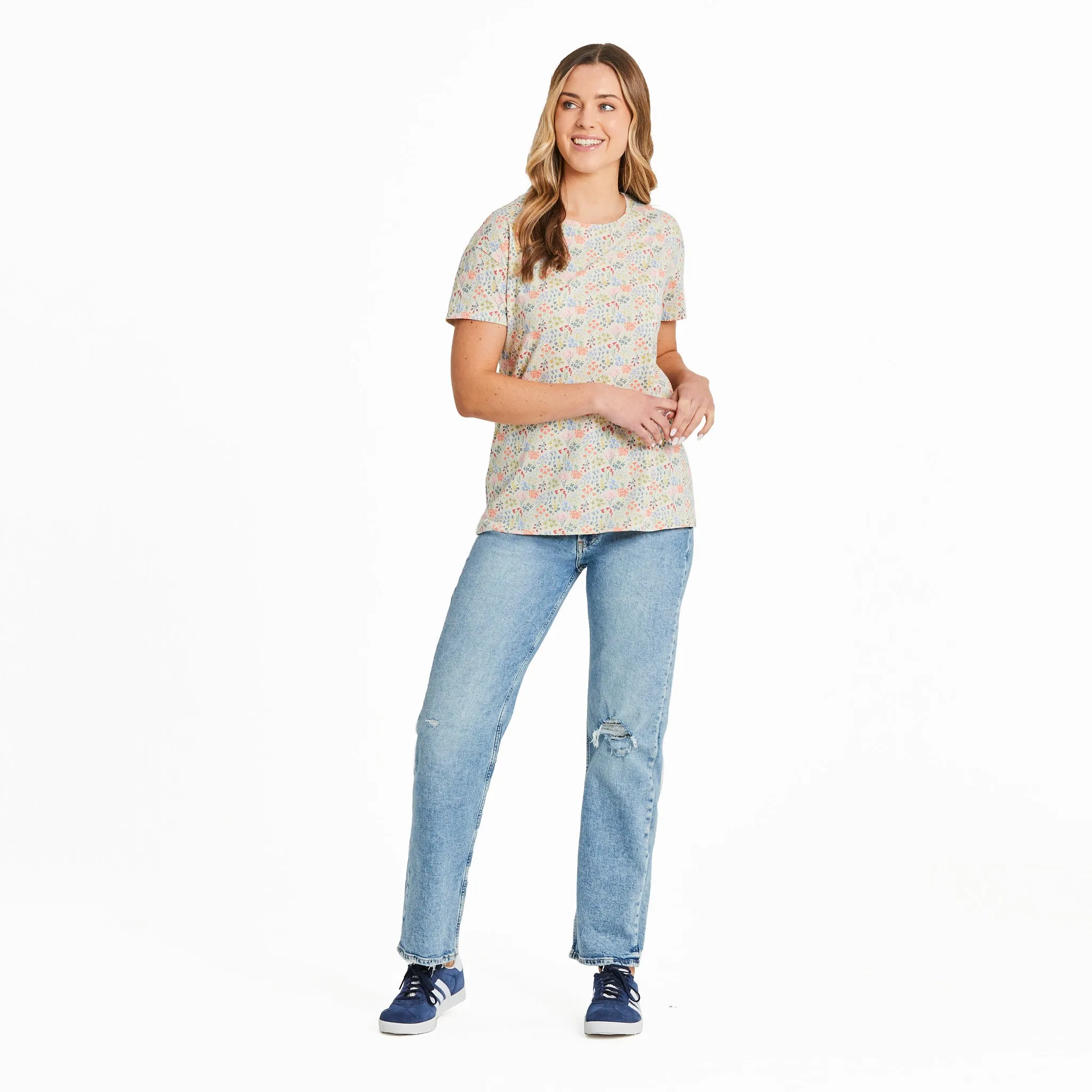 Women's Bouquet Garden Pattern Crusher-LITE Easy Tee sold by Life is Good product image thumbnail 4