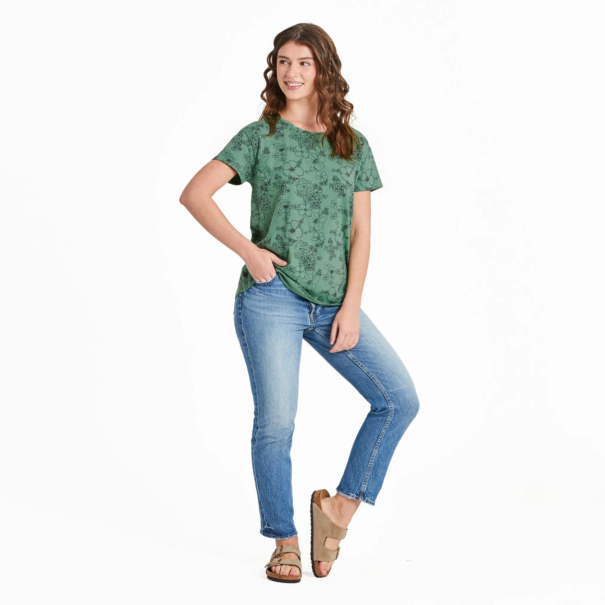 Women's Floral Garden Pattern Crusher-LITE Easy Tee sold by Life is Good product image thumbnail 4