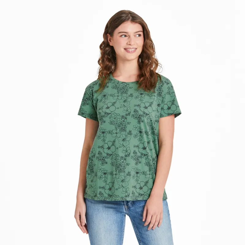 Women's Floral Garden Pattern Crusher-LITE Easy Tee sold by Life is Good
