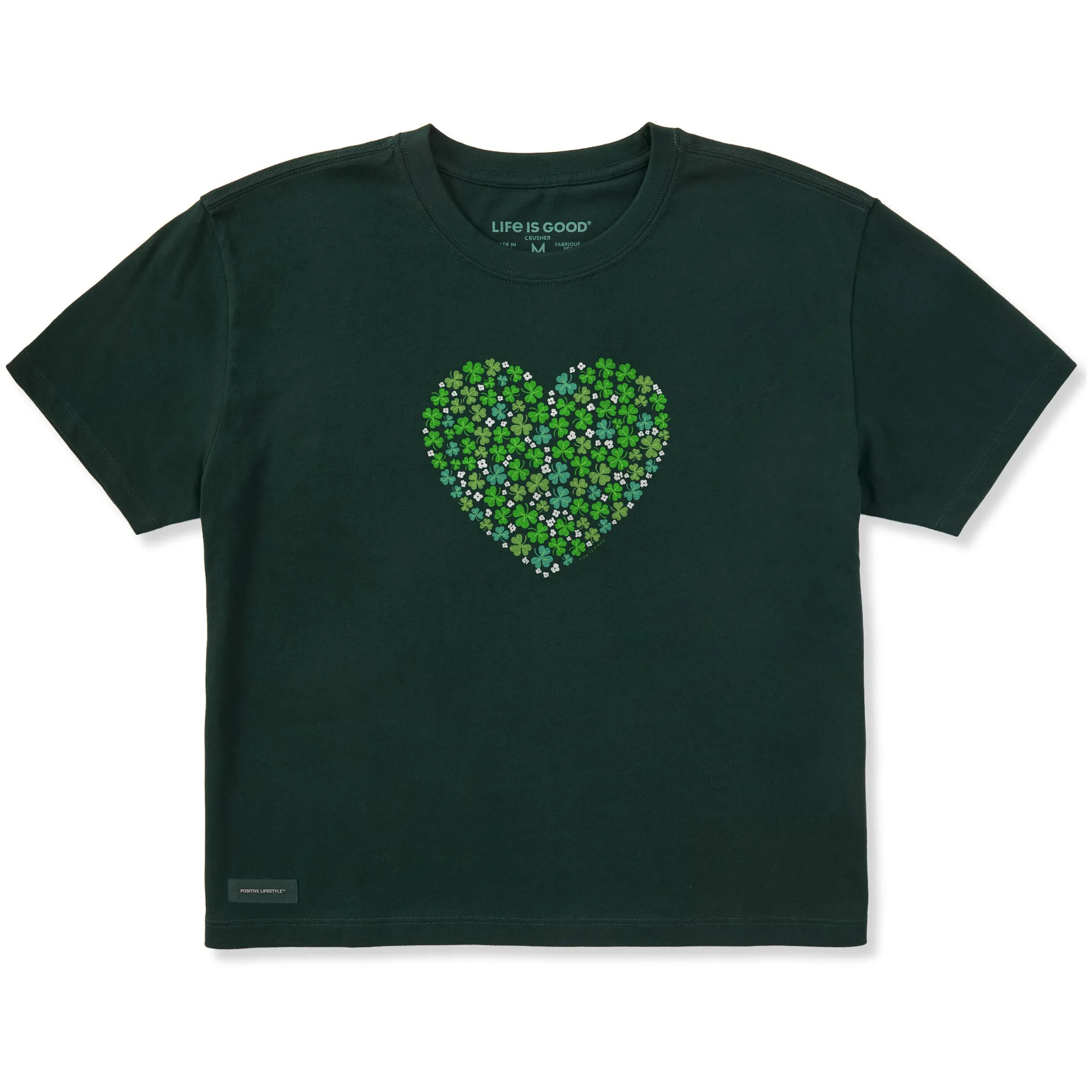 Women's A Shamrock Heart Short Sleeve Crusher Boxy Tee sold by Life is Good
