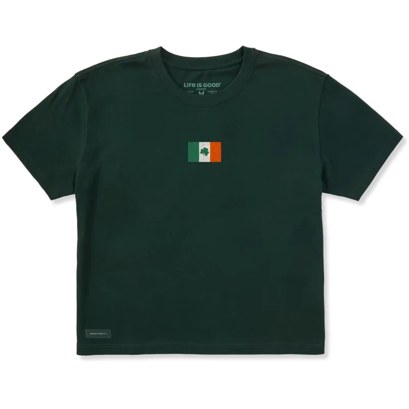 Women's Lil Irish Flag Short Sleeve Crusher Boxy Tee made by Life is Good