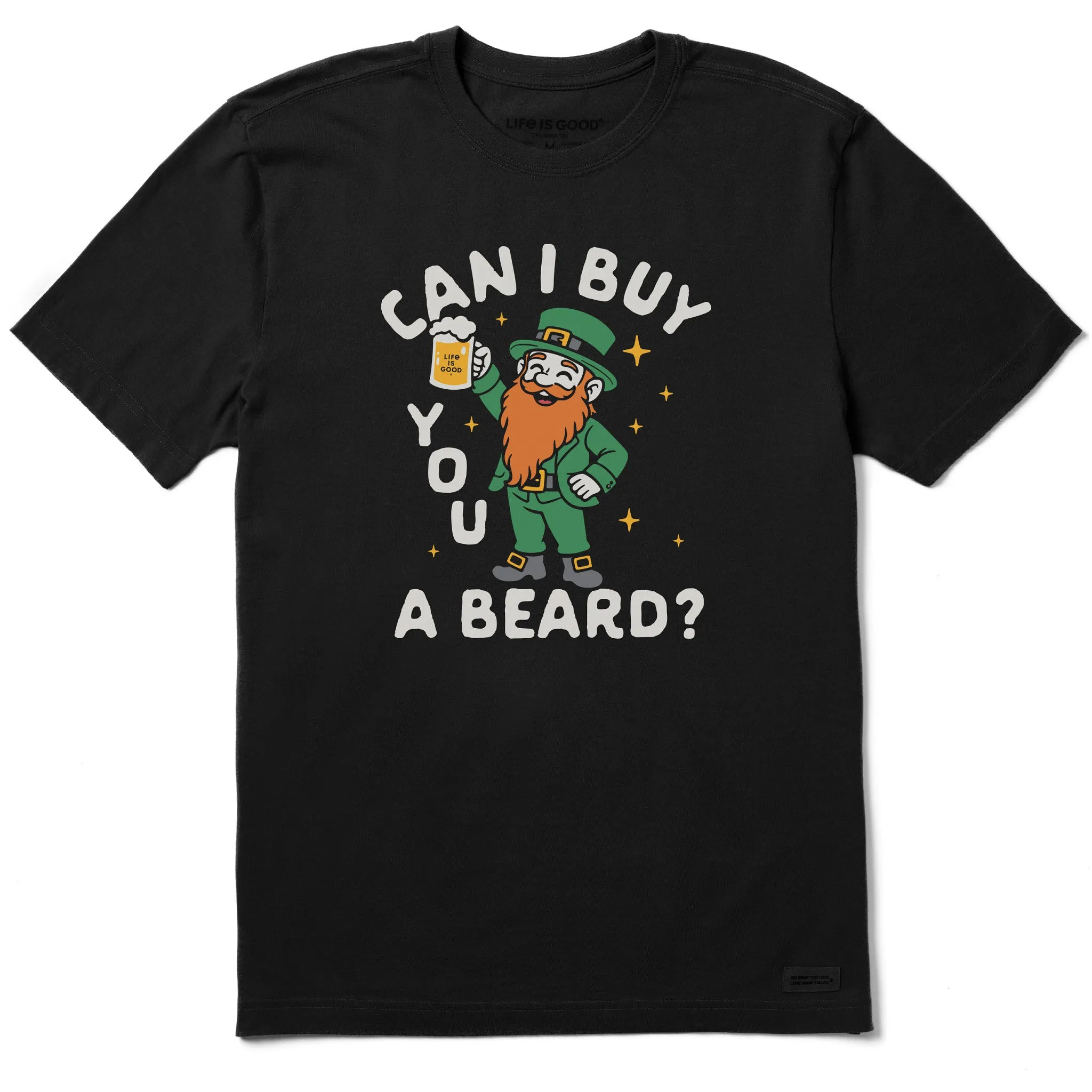 Men's Can I Buy You a Beard Short Sleeve Crusher Tee sold by Life is Good