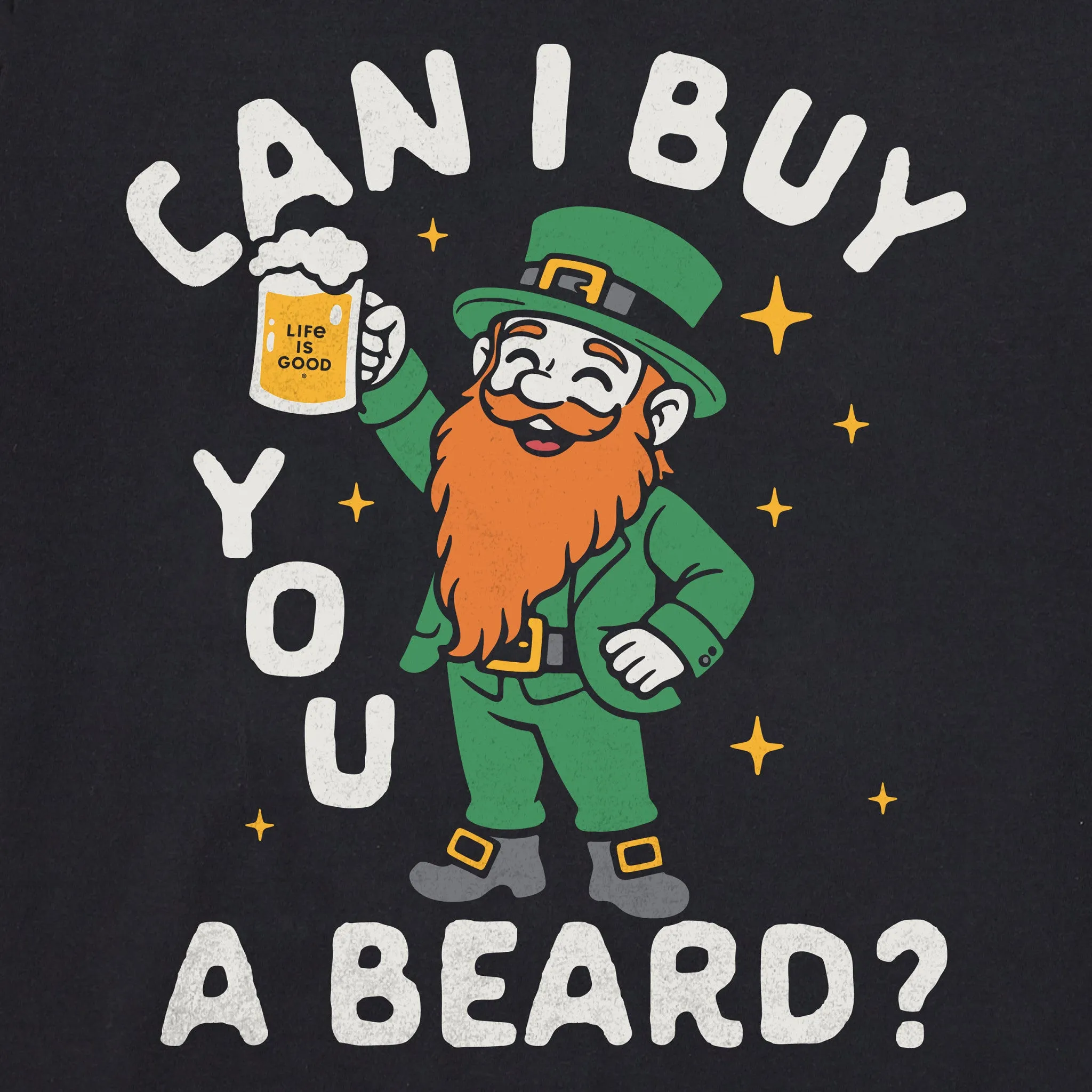 Men's Can I Buy You a Beard Short Sleeve Crusher Tee sold by Life is Good product image thumbnail 2