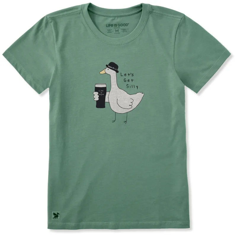 Women's Let's Get Silly Irish Goose Short Sleeve Crusher Tee sold by Life is Good