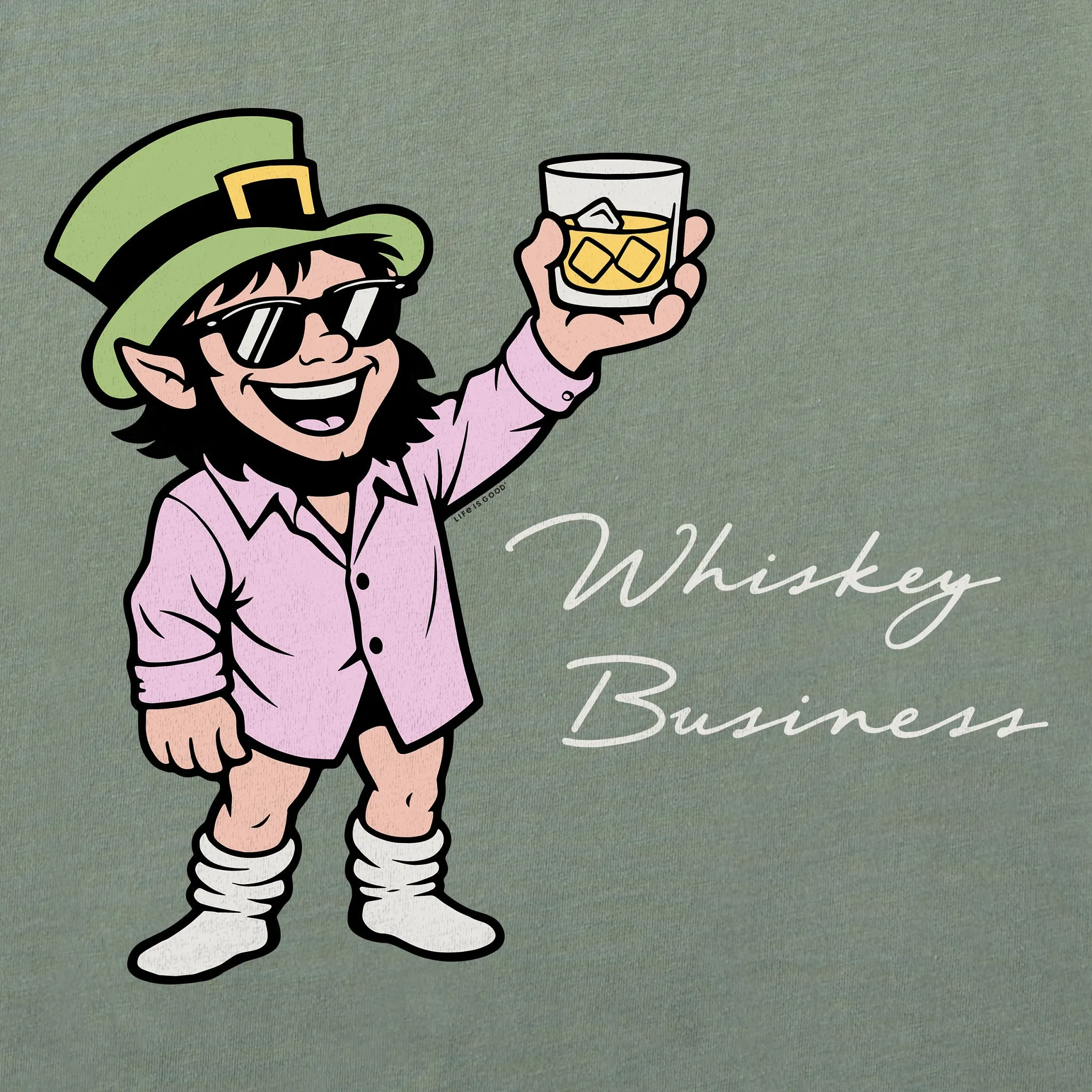 Men's Whiskey Business Leprechaun Short Sleeve Crusher Tee sold by Life is Good product image thumbnail 2