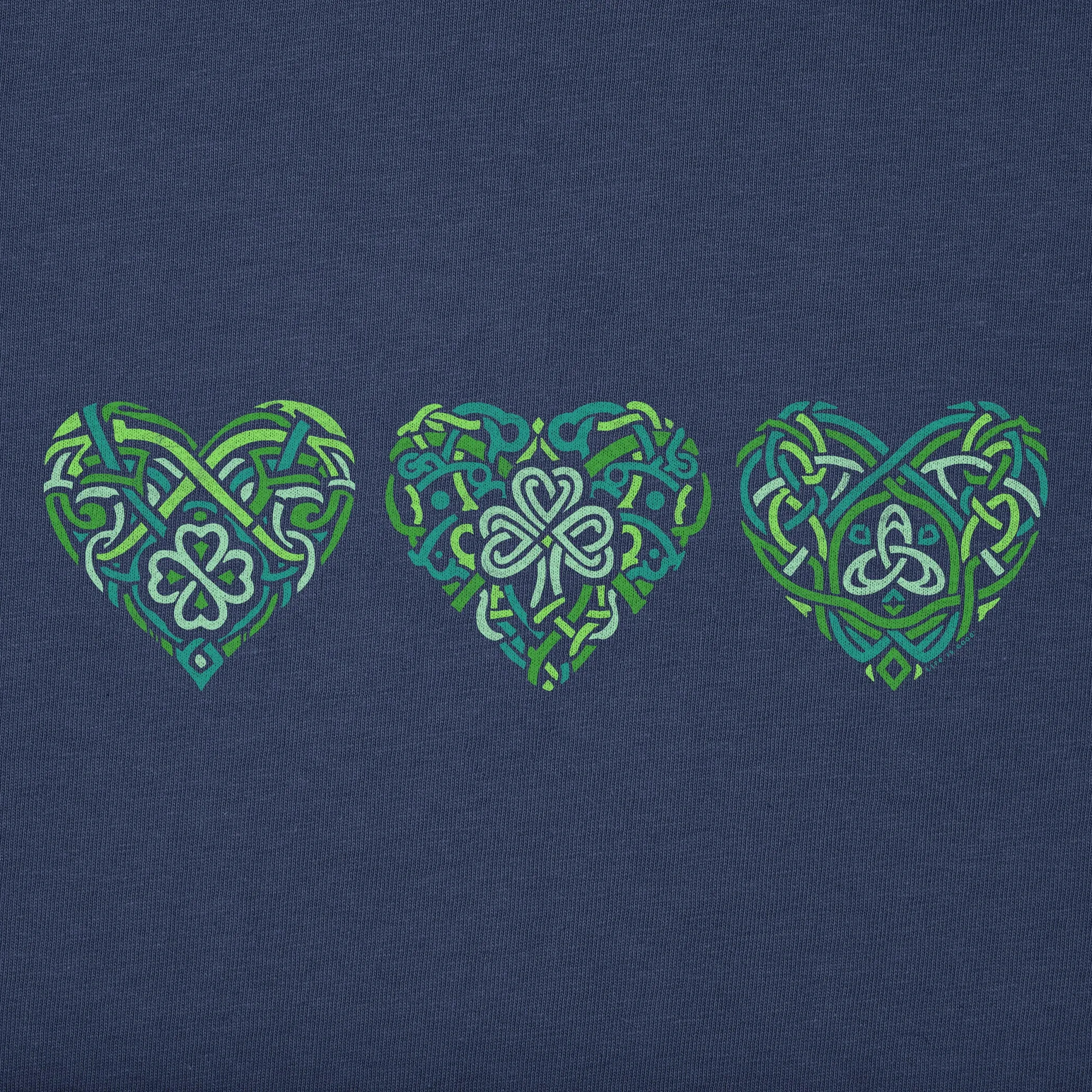 Women's Three Celtic Hearts Long Sleeve Crusher Vee sold by Life is Good product image thumbnail 2