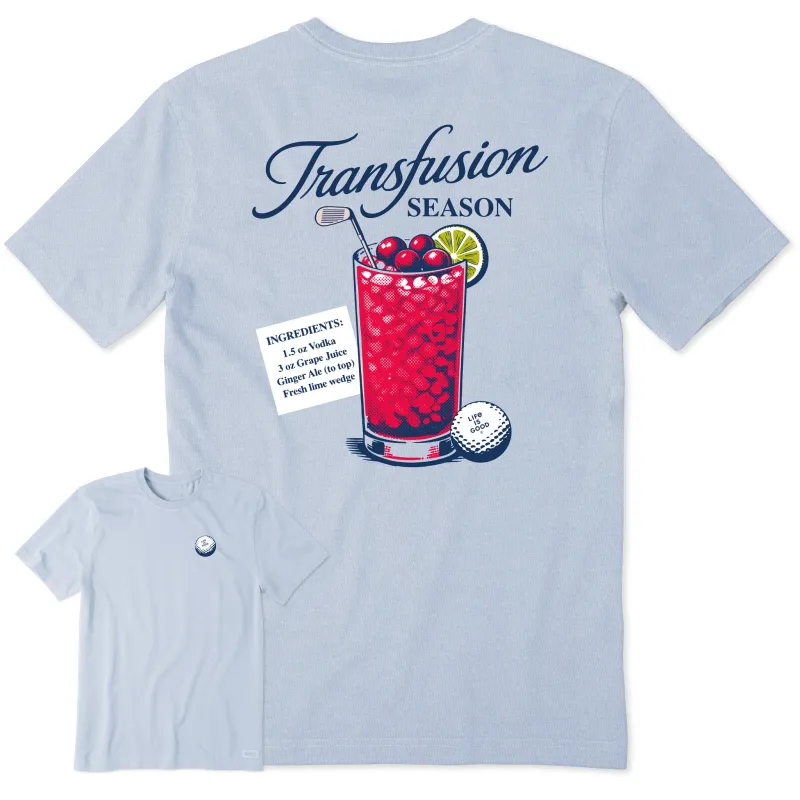 Men's Transfusion Season Short Sleeve Crusher Tee sold by Life is Good