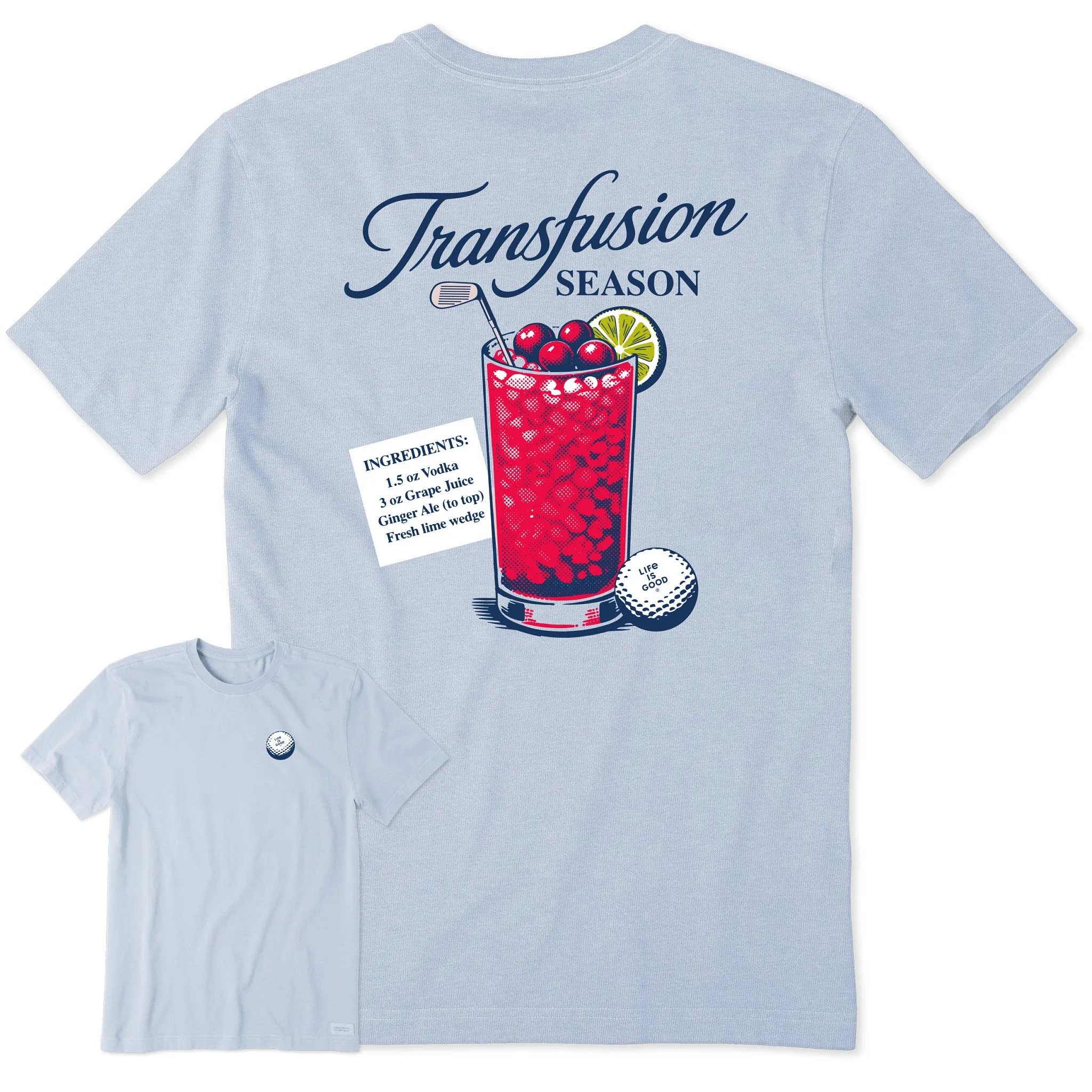Men's Transfusion Season Short Sleeve Crusher Tee sold by Life is Good