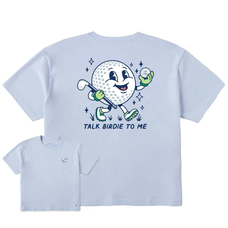 Women's Talk Birdie to Me Mascot Short Sleeve Crusher Boxy Tee made by Life is Good