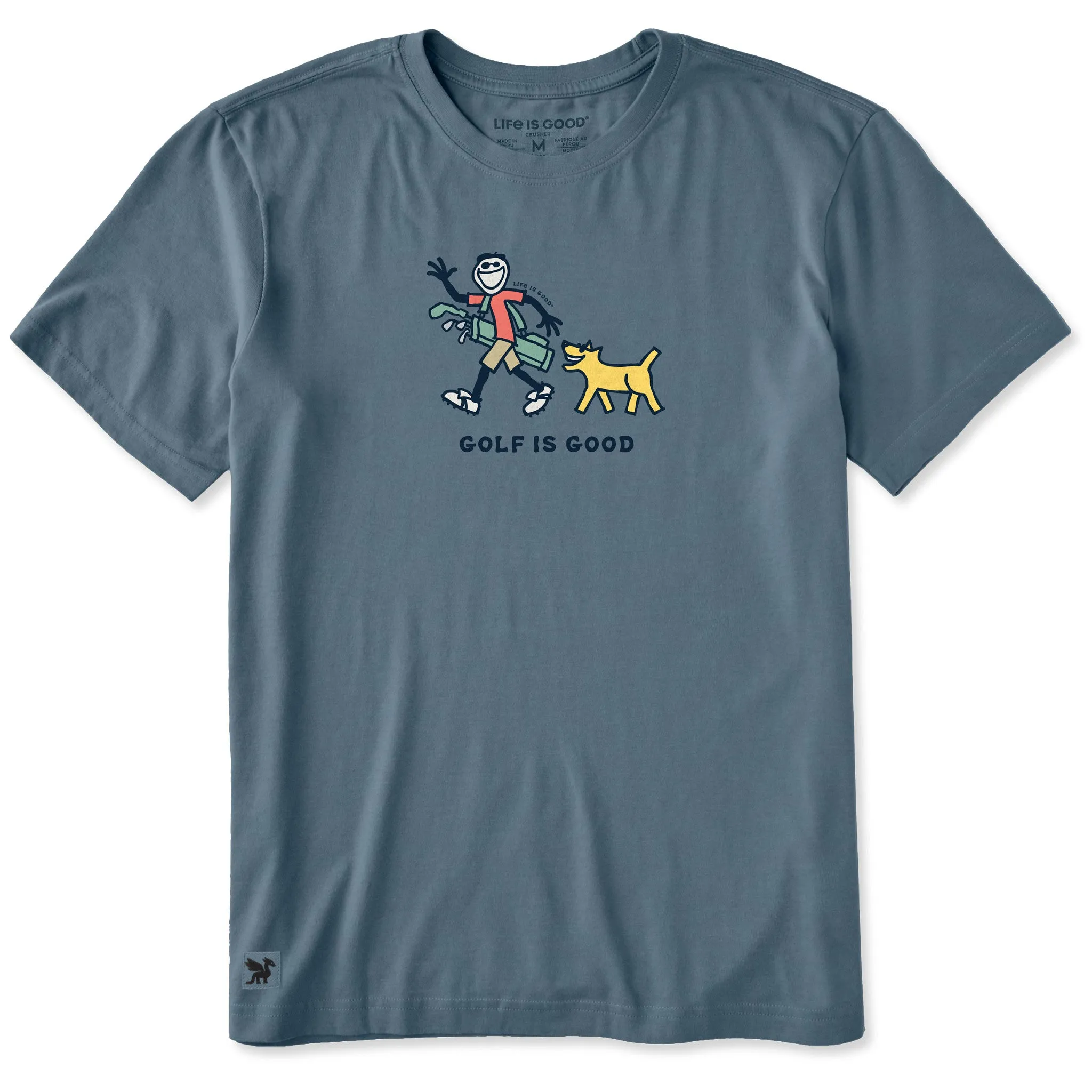 Men's Golf is Good Short Sleeve Crusher Tee sold by Life is Good