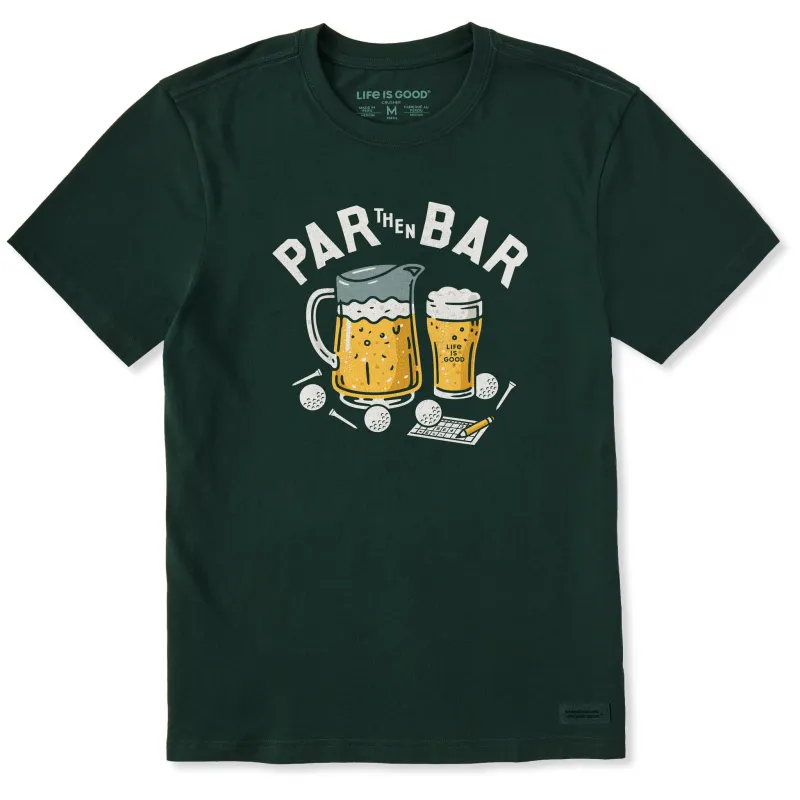 Men's Par then Bar Short Sleeve Crusher Tee sold by Life is Good