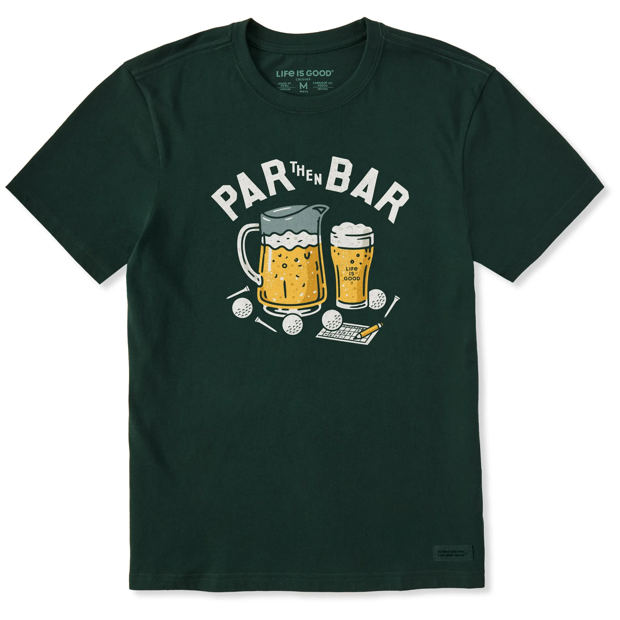Men's Par then Bar Short Sleeve Crusher Tee sold by Life is Good