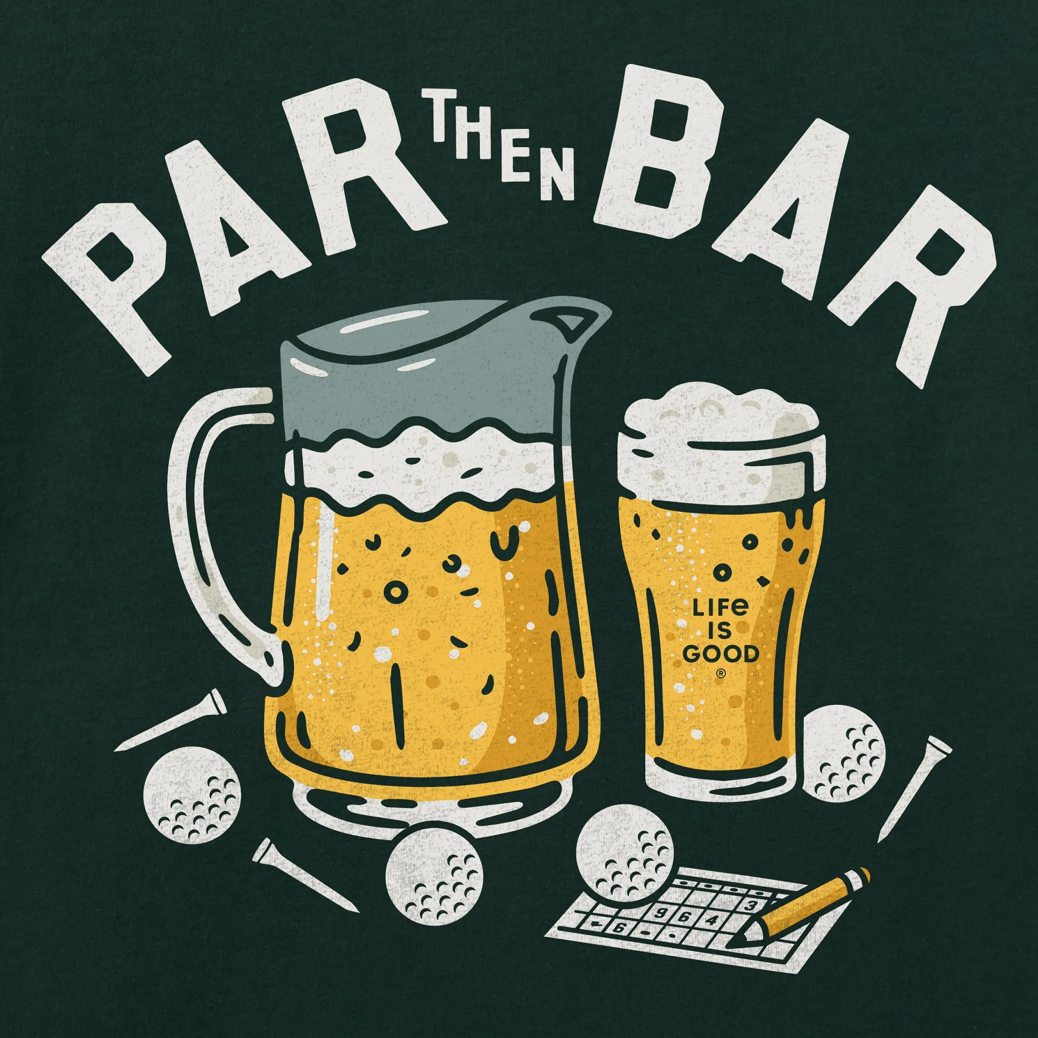 Men's Par then Bar Short Sleeve Crusher Tee sold by Life is Good product image thumbnail 2
