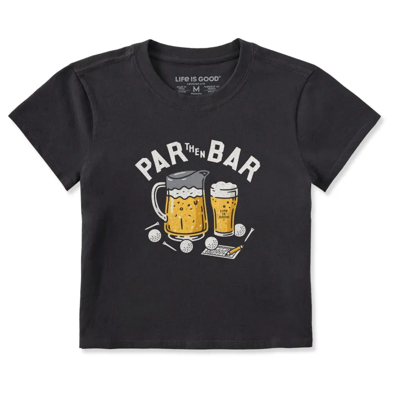 Women's Par then Bar Crusher-LITE Shrunken Tee sold by Life is Good