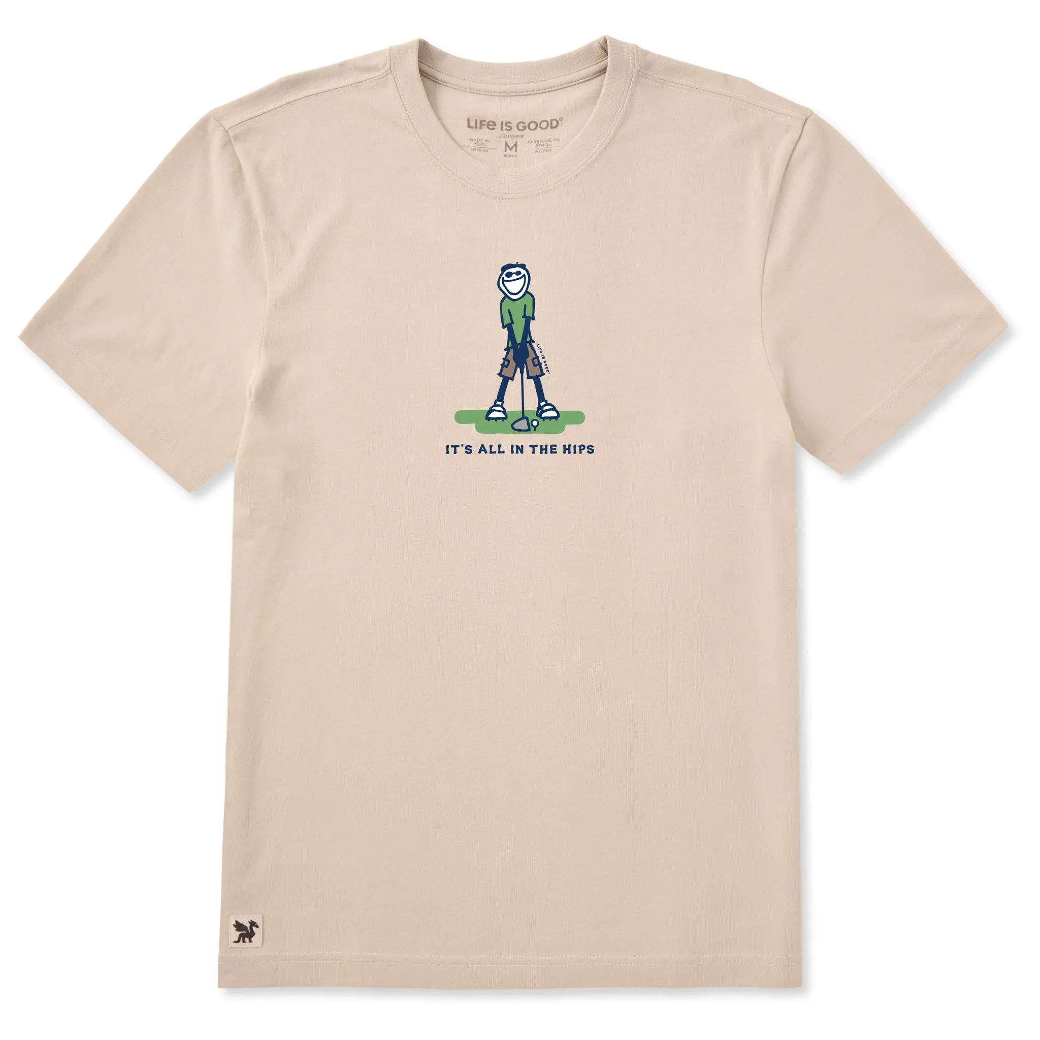 Men's It's All in the Hips Jake Short Sleeve Crusher Tee sold by Life is Good