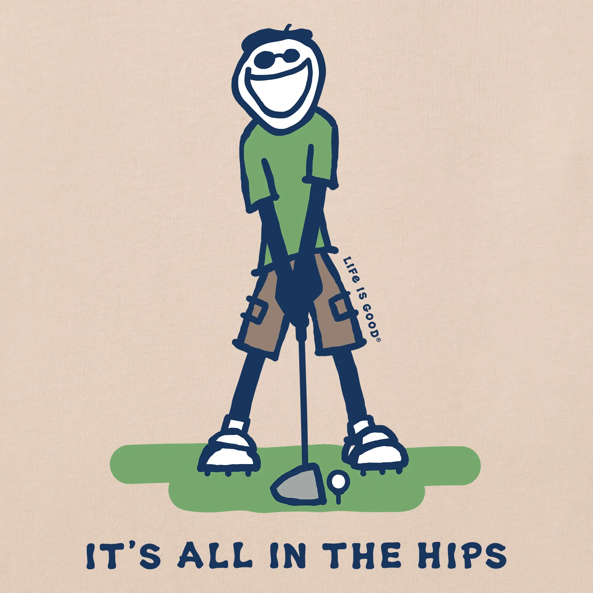 Men's It's All in the Hips Jake Short Sleeve Crusher Tee sold by Life is Good product image thumbnail 2