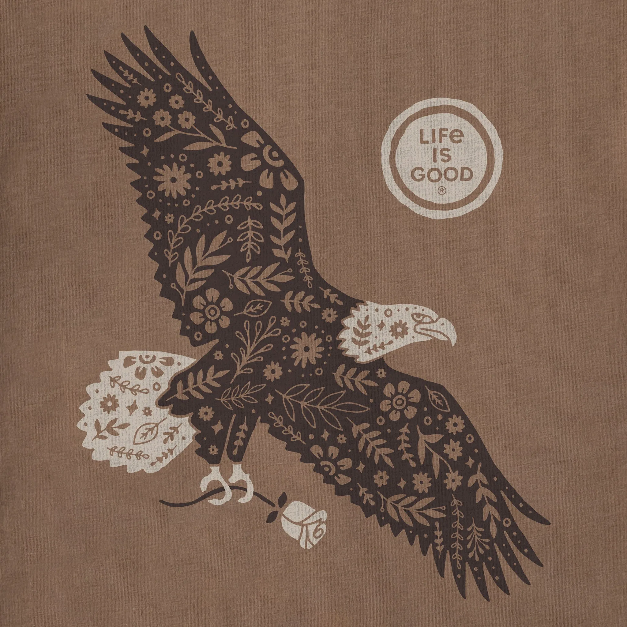 Women's Floral Eagle With Rose Short Sleeve Crusher-LITE Tee sold by Life is Good product image thumbnail 2
