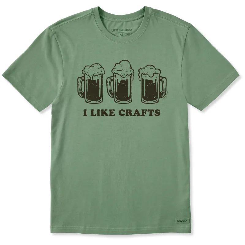 Men's I Like Crafts Beers Short Sleeve Crusher Tee sold by Life is Good