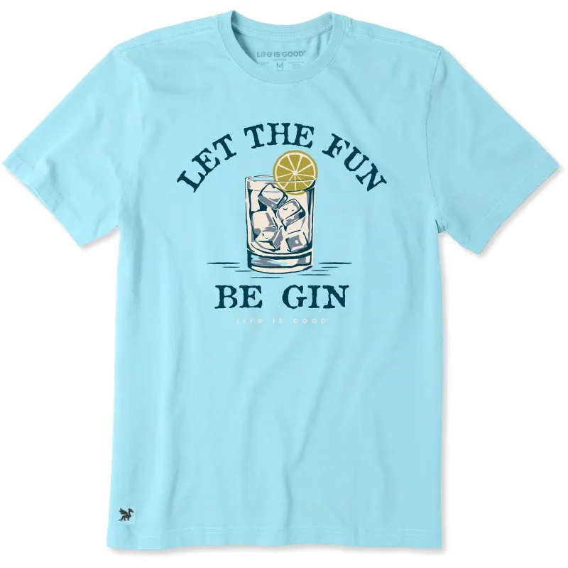 Men's Let the Fun Be Gin Drink Short Sleeve Crusher Tee made by Life is Good