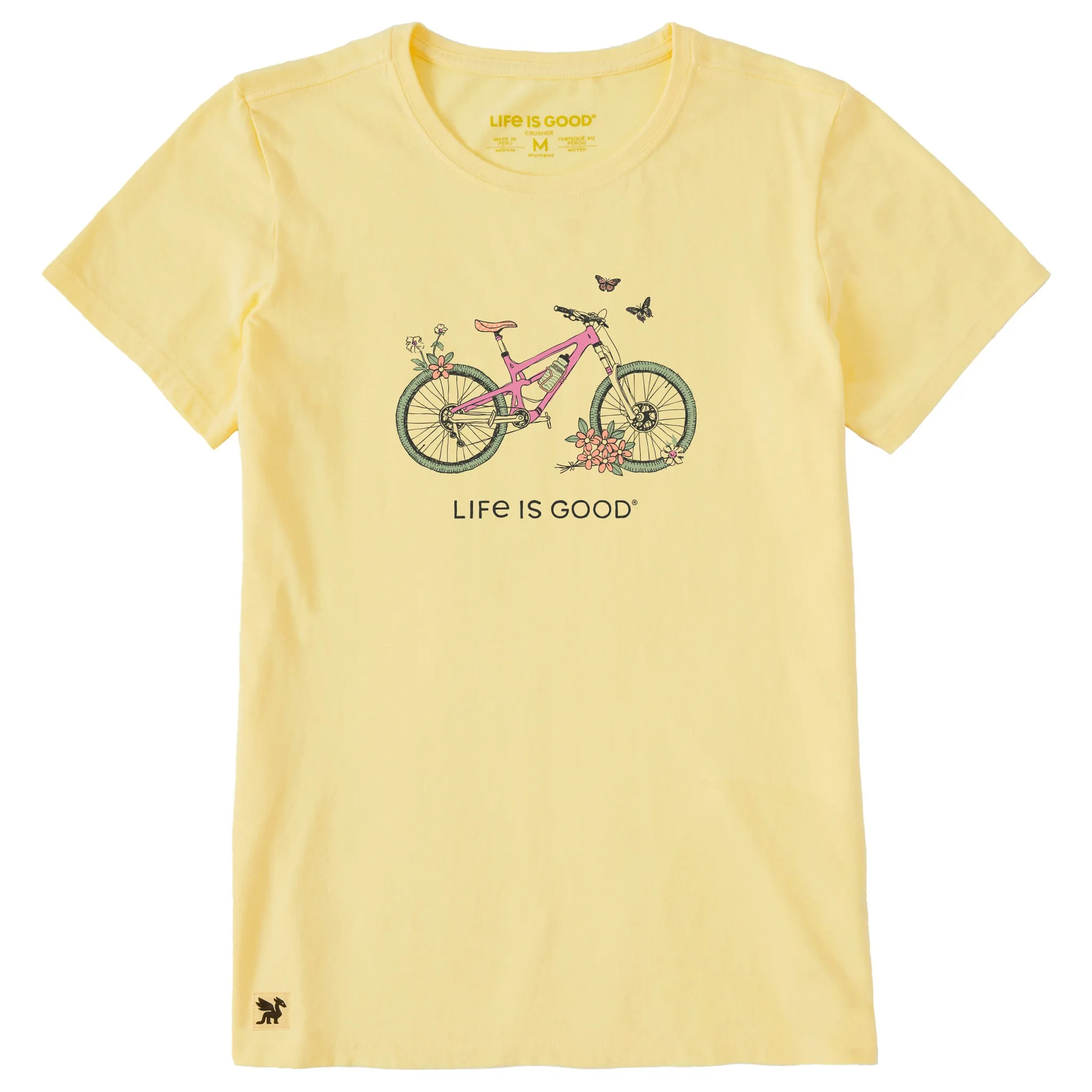 Women's Beautiful Butterfly Bike Short Sleeve Crusher-LITE Tee sold by Life is Good