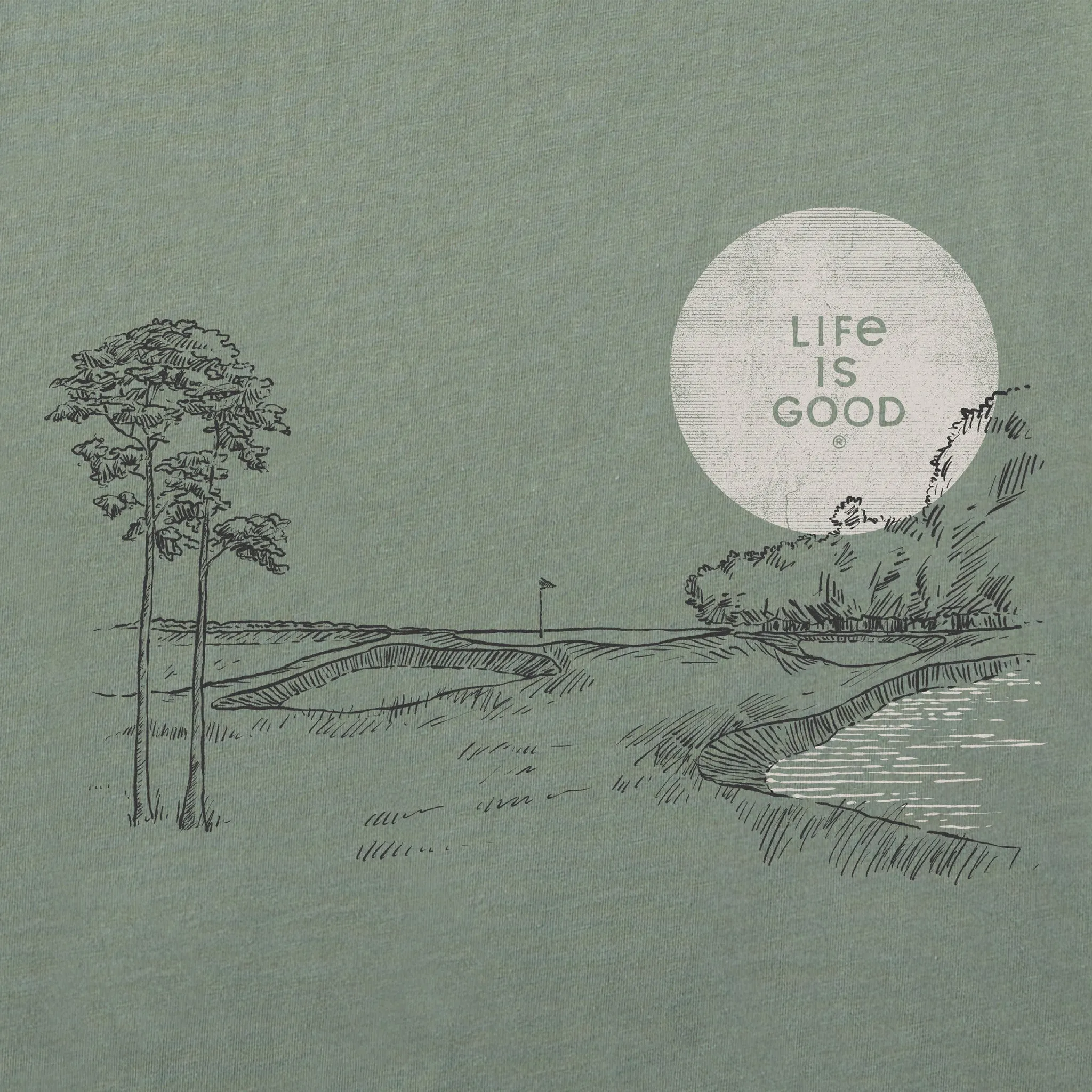 Men's Golf Landscape Sunset Short Sleeve Crusher Tee sold by Life is Good product image thumbnail 2