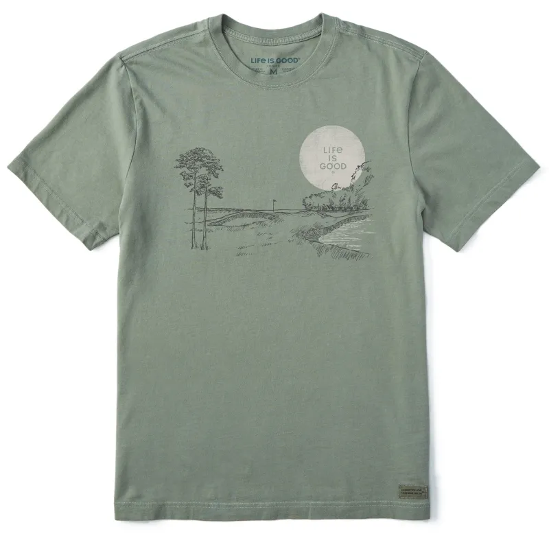 Men's Golf Landscape Sunset Short Sleeve Crusher Tee made by Life is Good