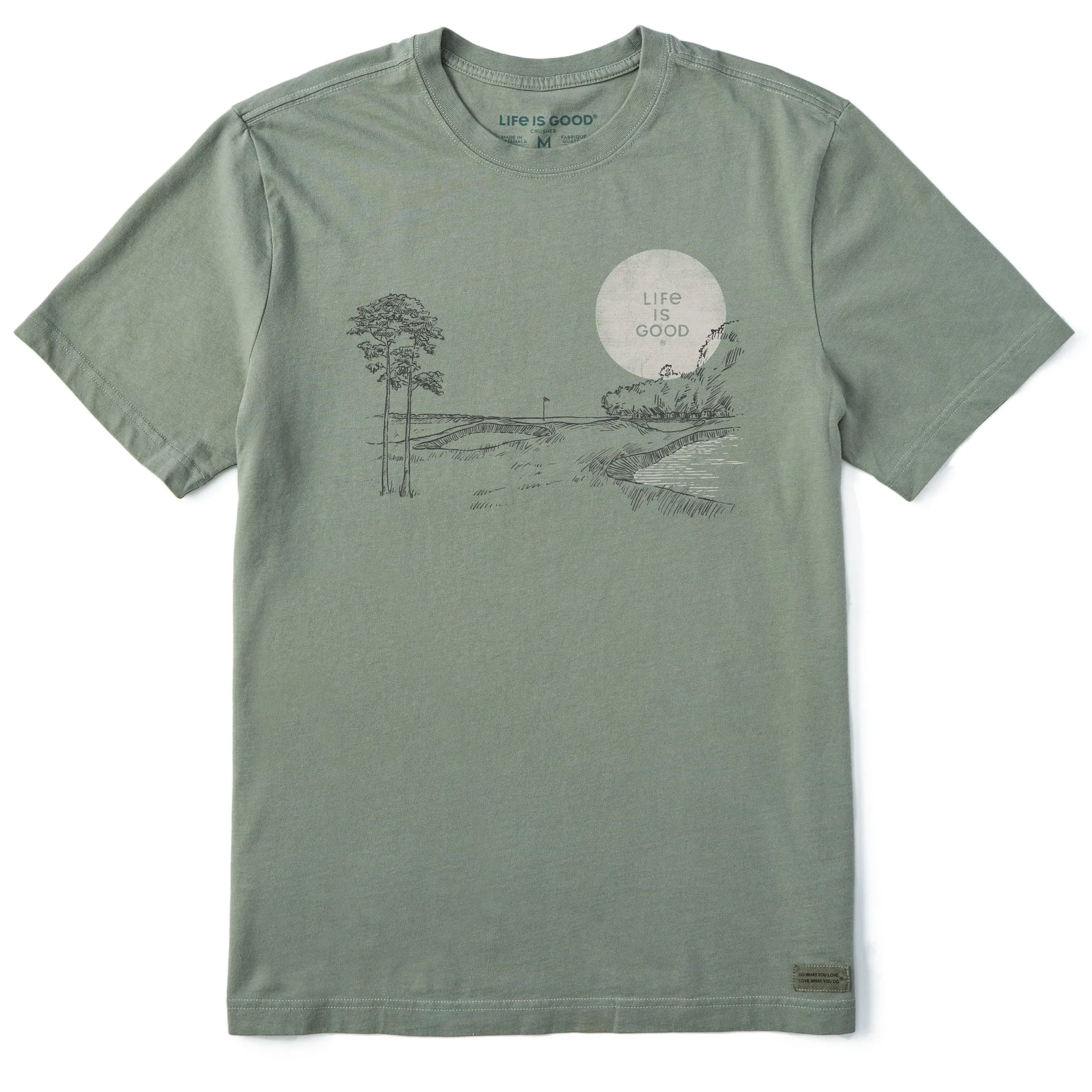 Men's Golf Landscape Sunset Short Sleeve Crusher Tee sold by Life is Good