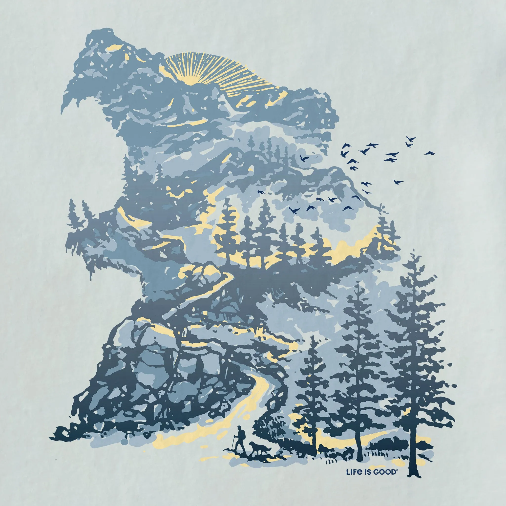 Men's Bear Mountainscape Short Sleeve Crusher-LITE Tee sold by Life is Good product image thumbnail 2
