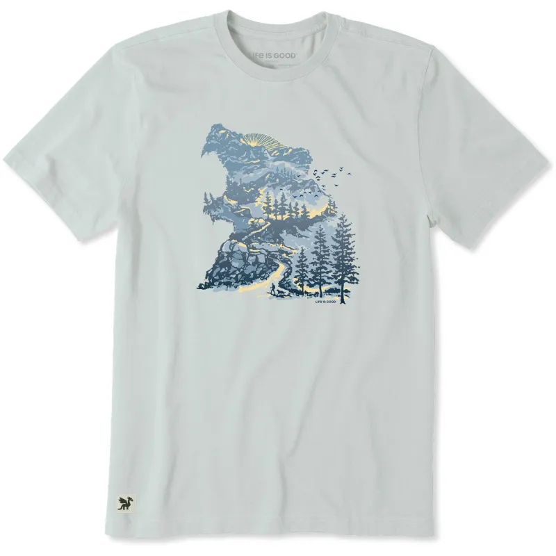 Men's Bear Mountainscape Short Sleeve Crusher-LITE Tee made by Life is Good