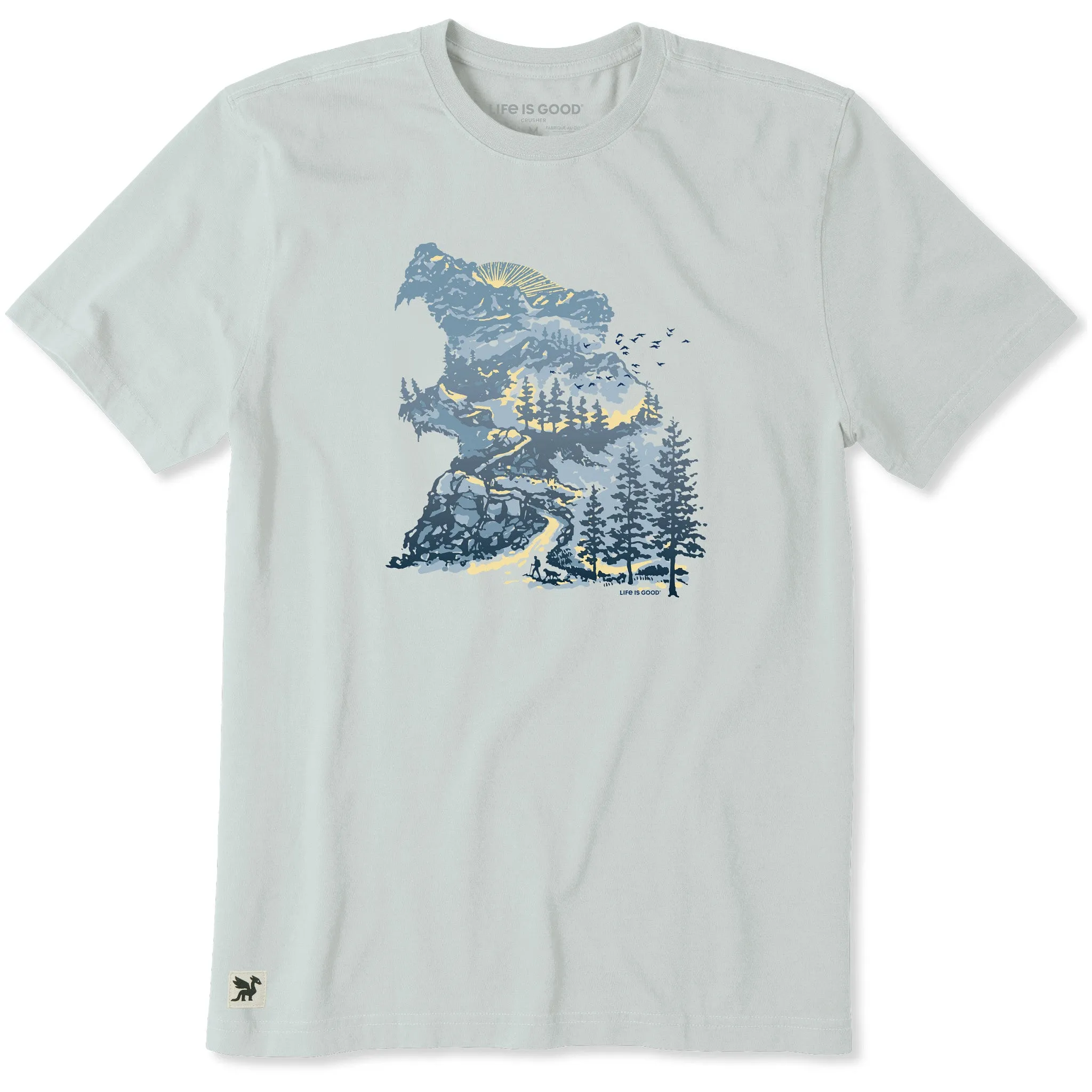 Men's Bear Mountainscape Short Sleeve Crusher-LITE Tee sold by Life is Good