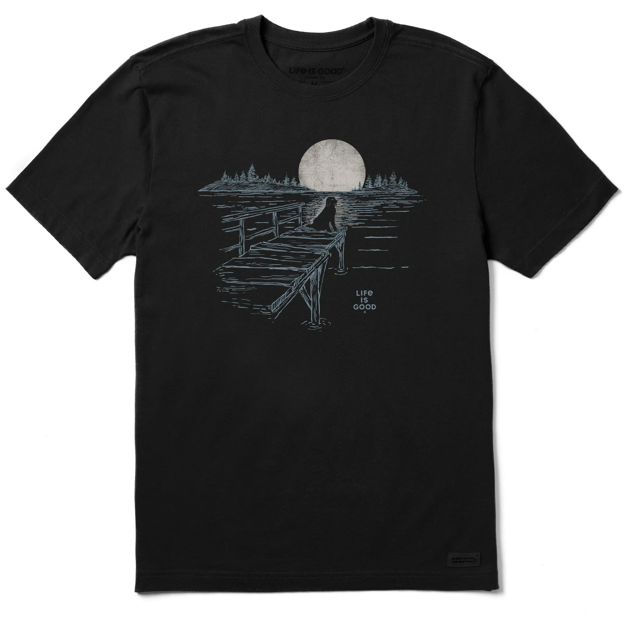 Men's Dock Dog Landscape Sunset Short Sleeve Crusher Tee sold by Life is Good