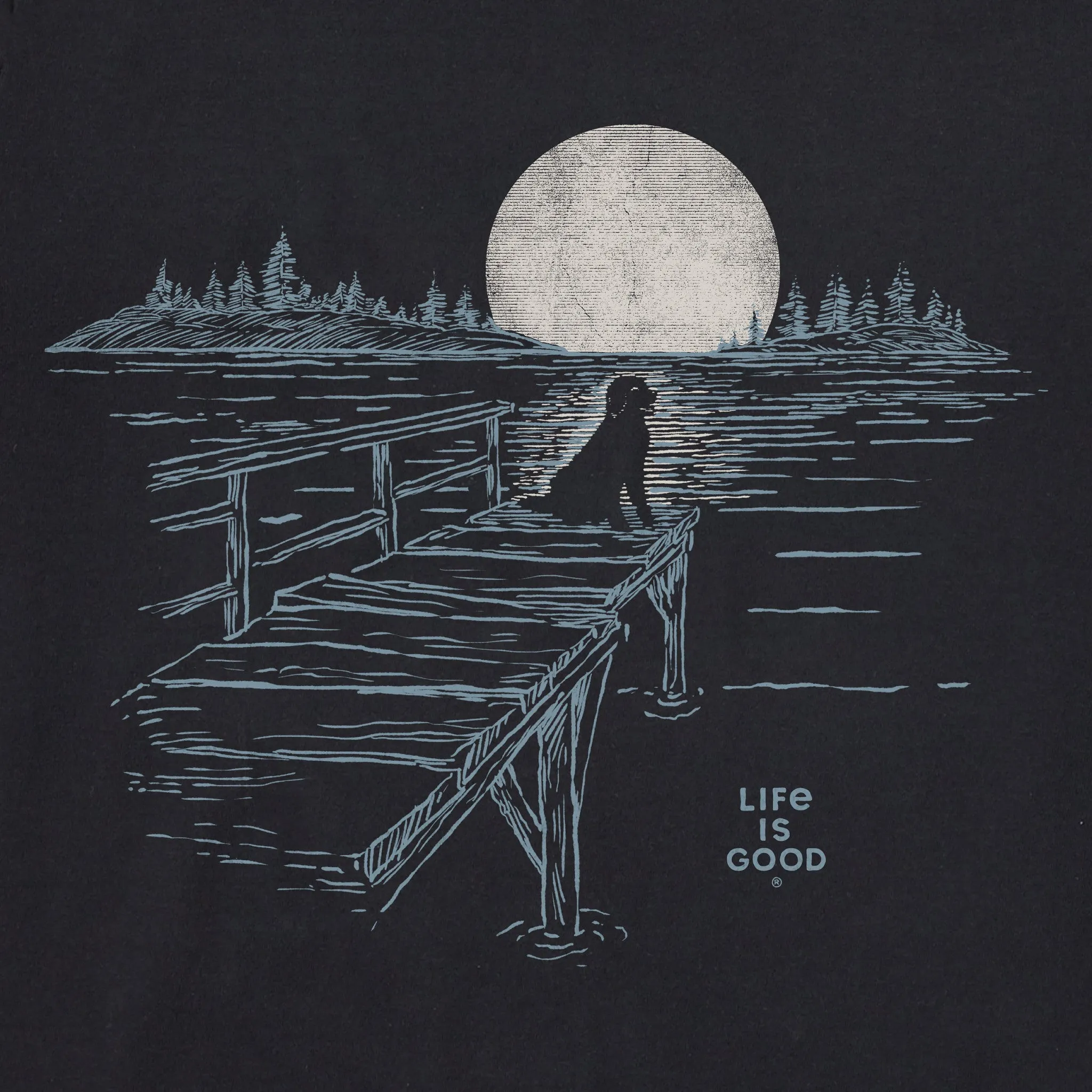 Men's Dock Dog Landscape Sunset Short Sleeve Crusher Tee sold by Life is Good product image thumbnail 2