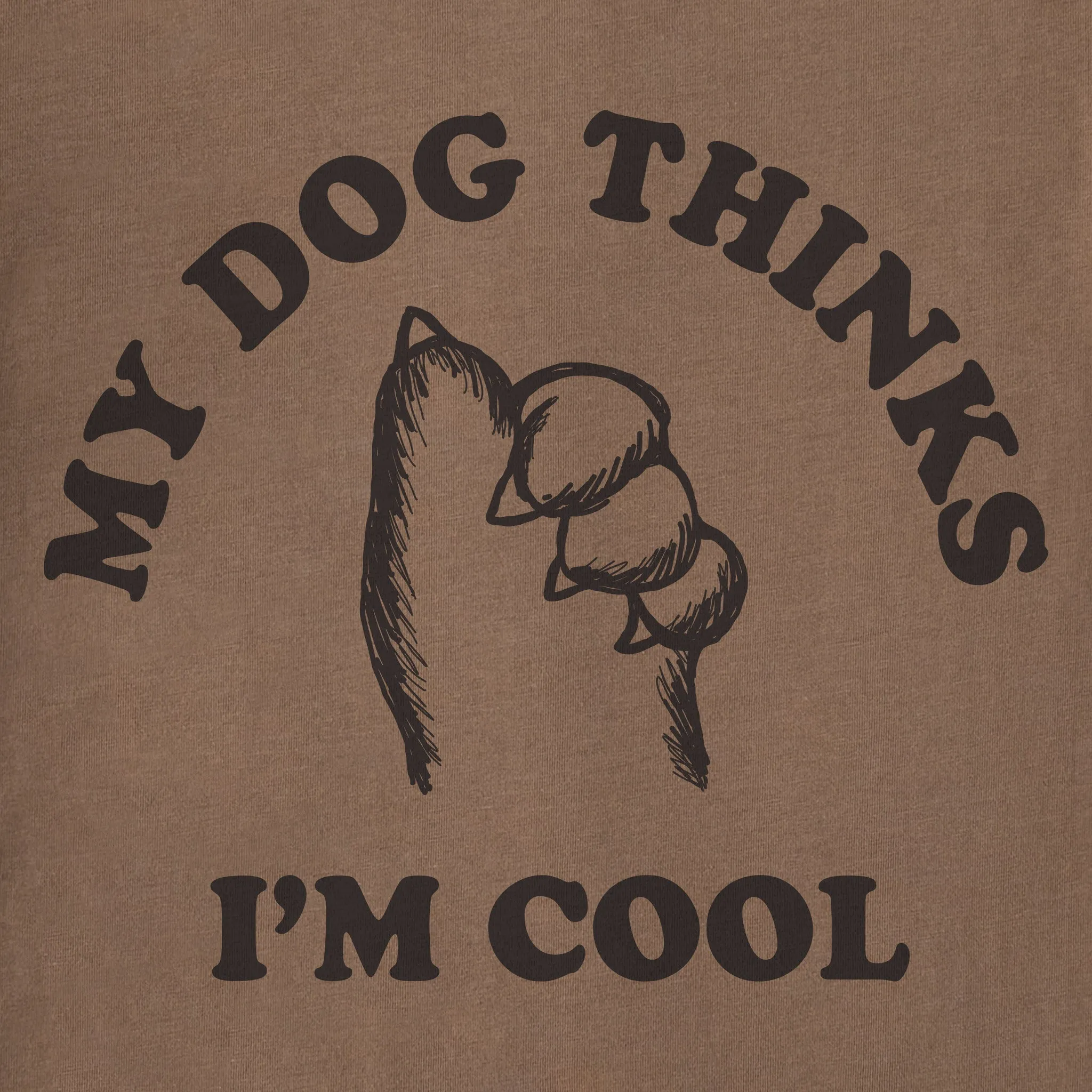 Men's My Dog Thinks I'm Cool Paws Up Short Sleeve Crusher Tee sold by Life is Good product image thumbnail 2