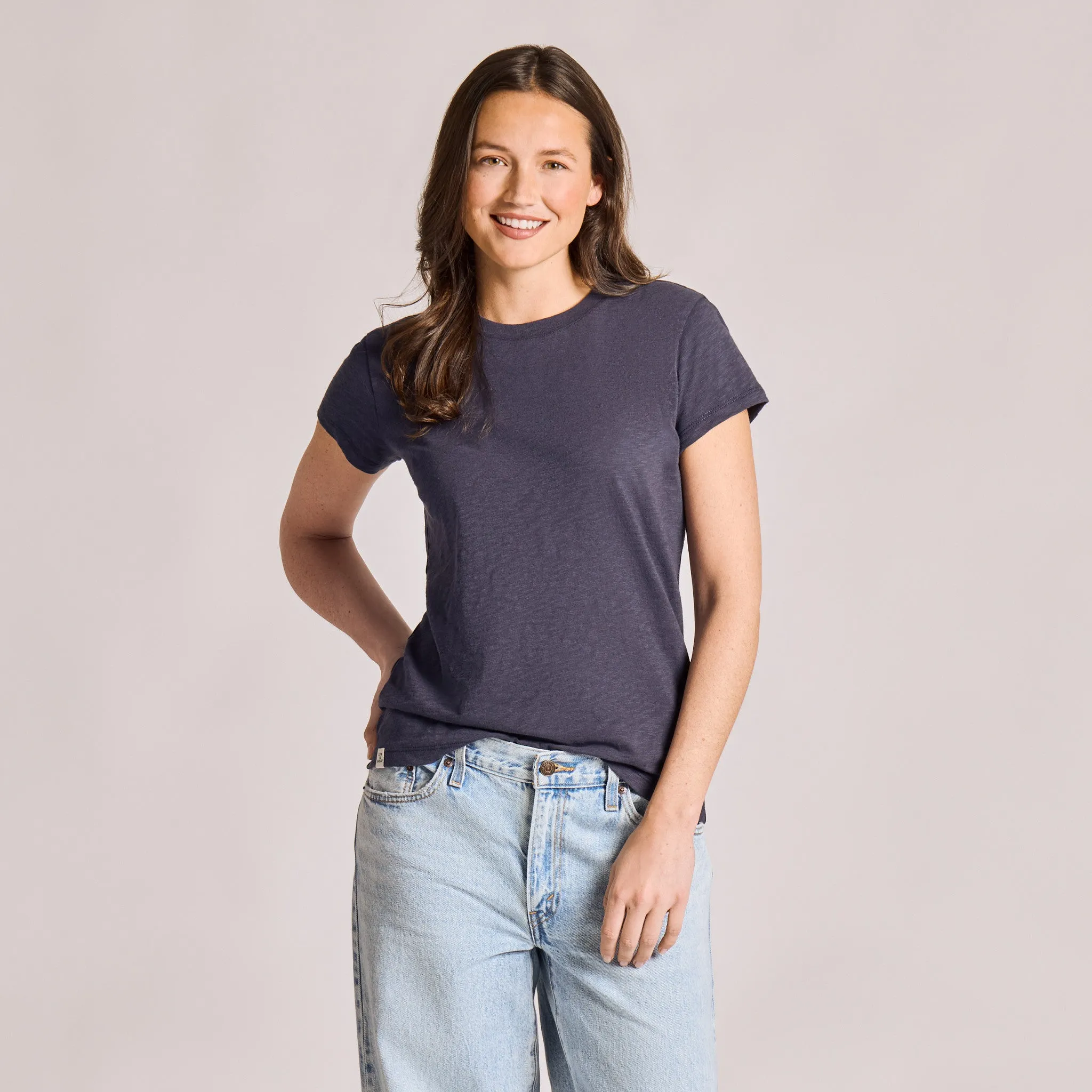 Women's Solid Short Sleeve Slub Slim Fit Tee sold by Life is Good product image thumbnail 5