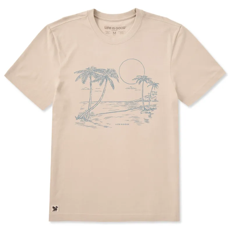 Men's Beach Palms Sunset Short Sleeve Crusher Tee made by Life is Good