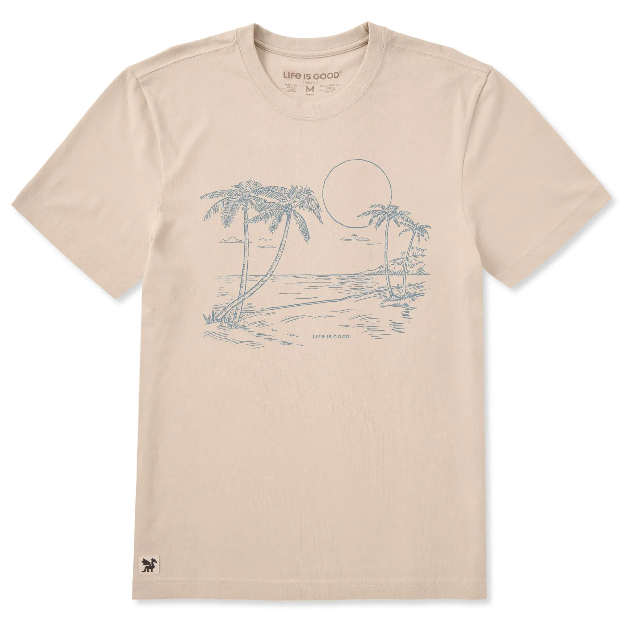 Men's Beach Palms Sunset Short Sleeve Crusher Tee sold by Life is Good