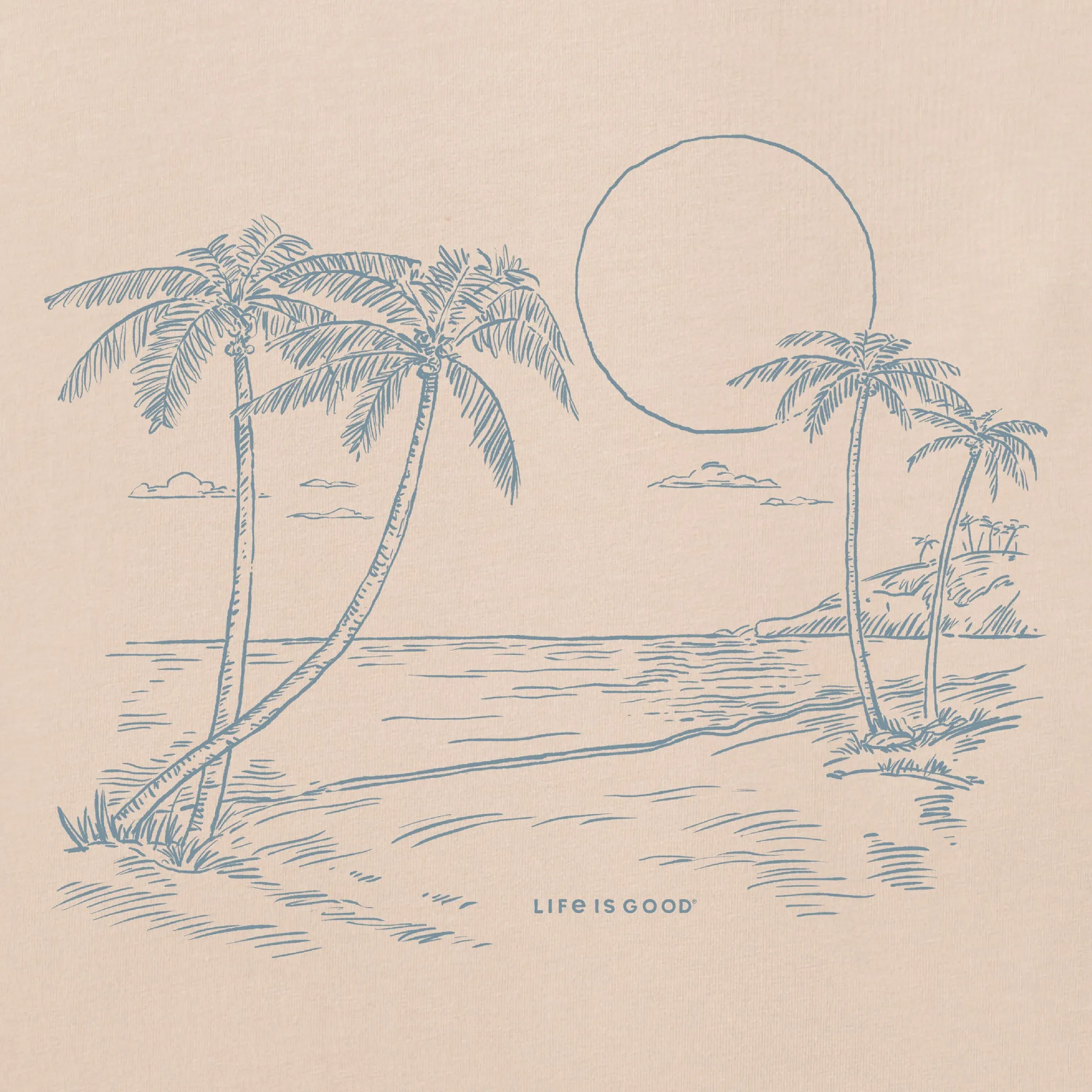 Men's Beach Palms Sunset Short Sleeve Crusher Tee sold by Life is Good product image thumbnail 2