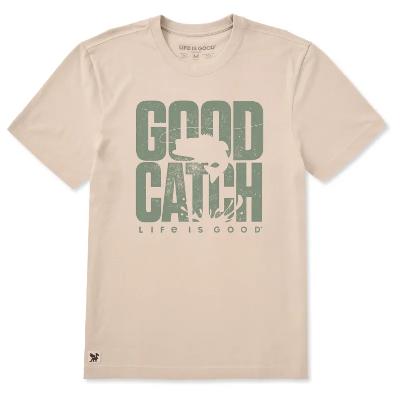 Men's Good Catch Stack Short Sleeve Crusher-LITE Tee sold by Life is Good