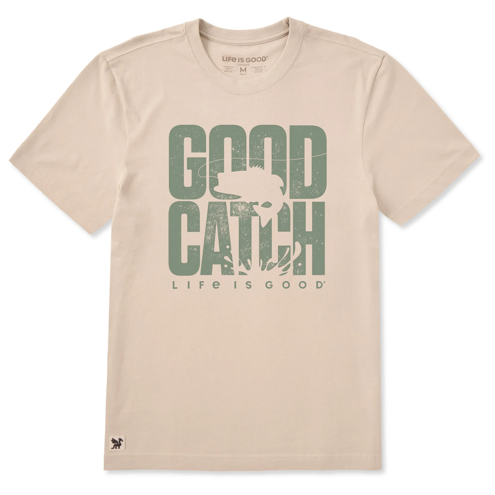 Men's Good Catch Stack Short Sleeve Crusher-LITE Tee sold by Life is Good